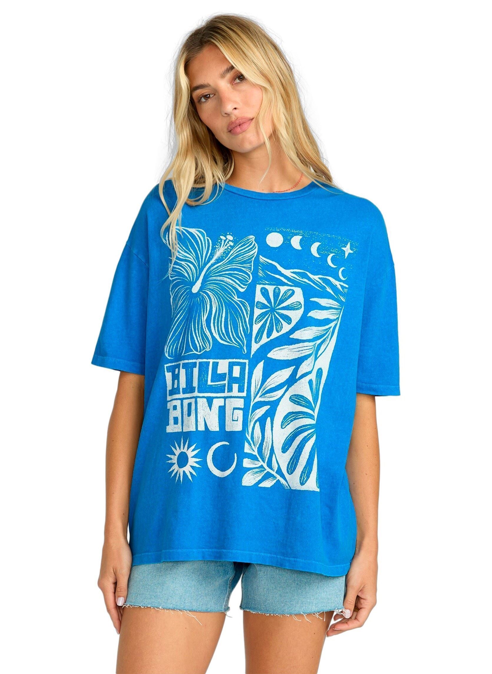 Tee-shirts manches courtes Summer Nights S femme bleu Billabong Tee-shirts manches courtes Summer Nights S femme bleu TRUE BLUE