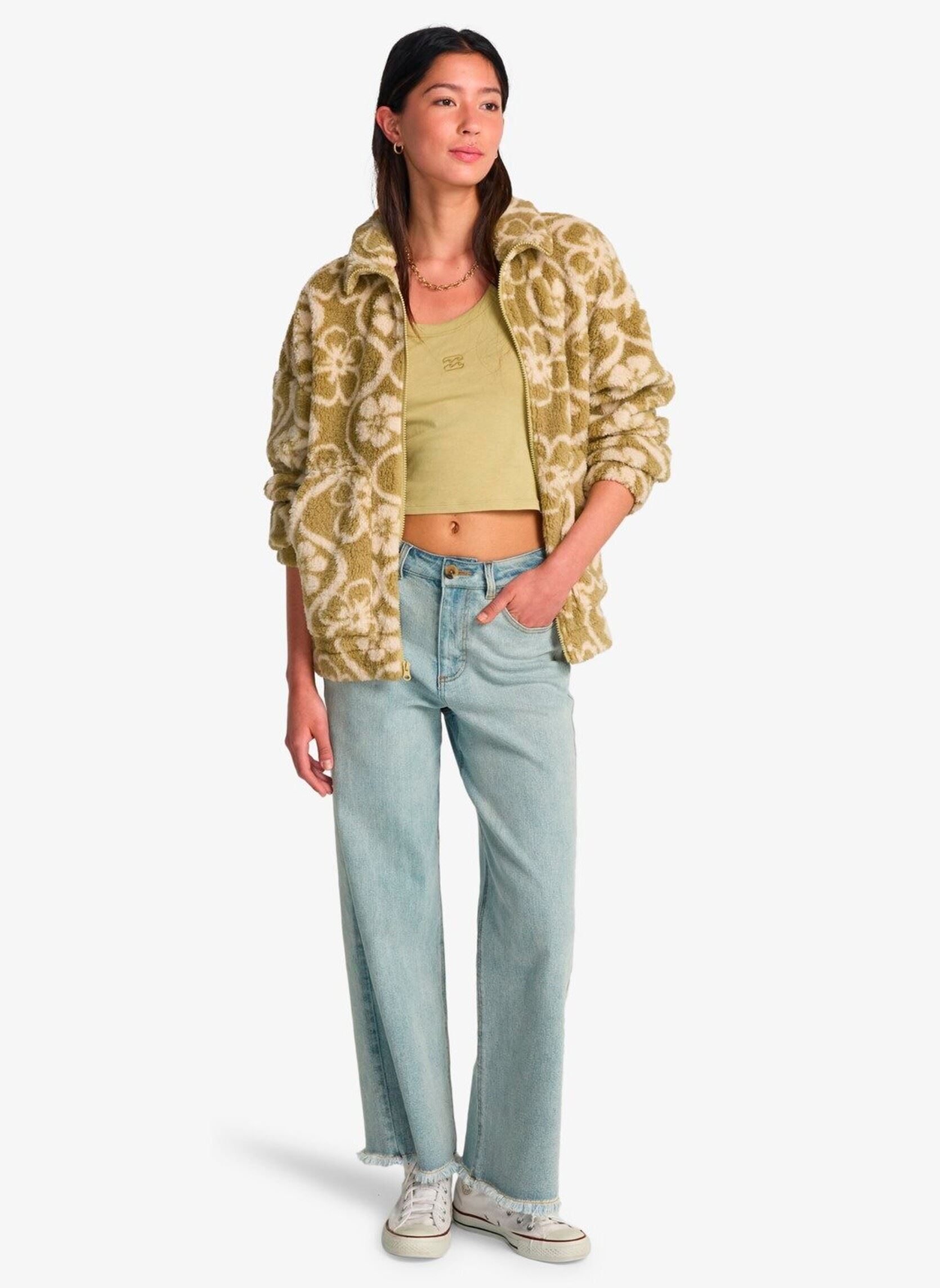 Pulls polaire First Light femme vert Billabong Pulls polaire First Light femme vert CACTUS GREEN