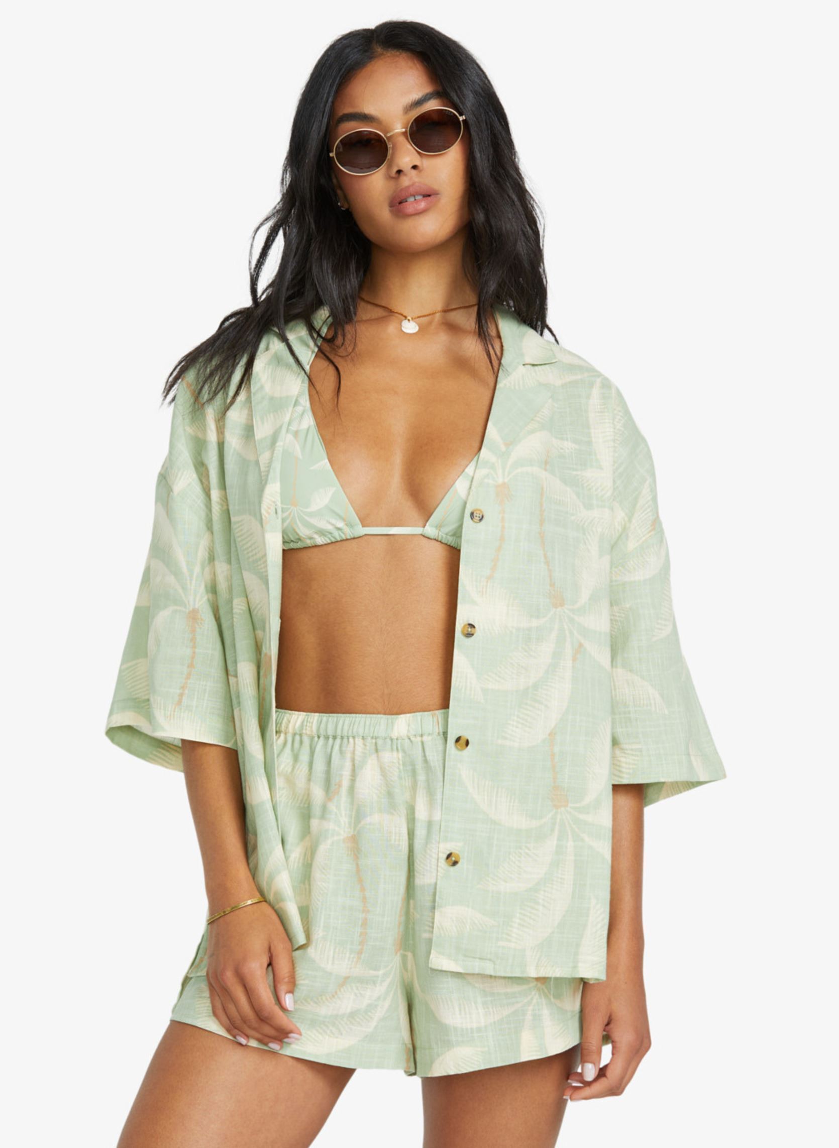 Chemises manches courtes Beach Side Ss W femme vert Billabong Chemises manches courtes Beach Side Ss W femme vert PISTACHIO