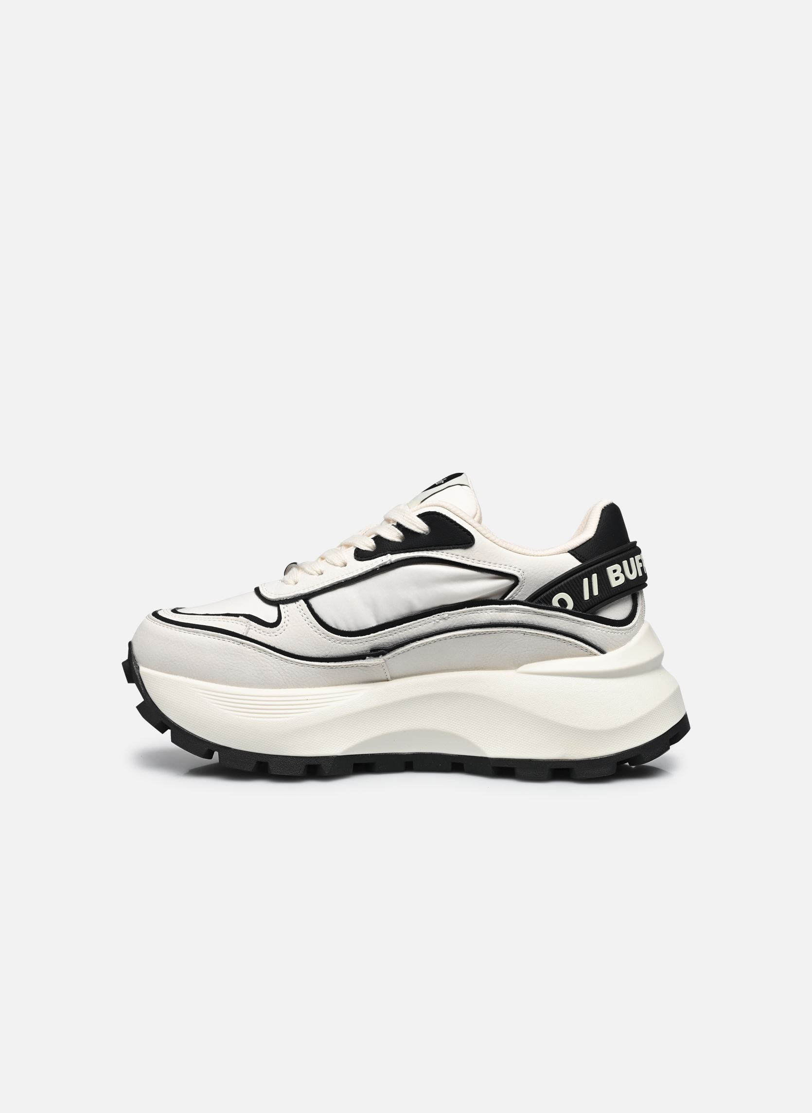 Sneakers Manhatten One dames wit Buffalo Sneakers Manhatten One dames wit White/black
