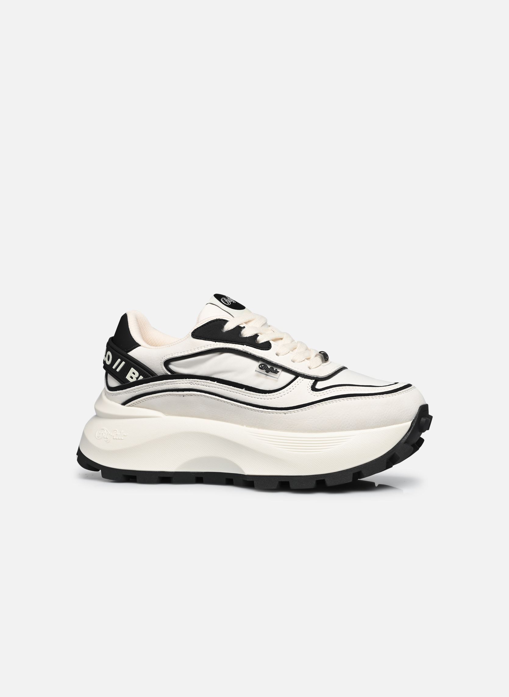 Sneakers Manhatten One dames wit Buffalo Sneakers Manhatten One dames wit White/black