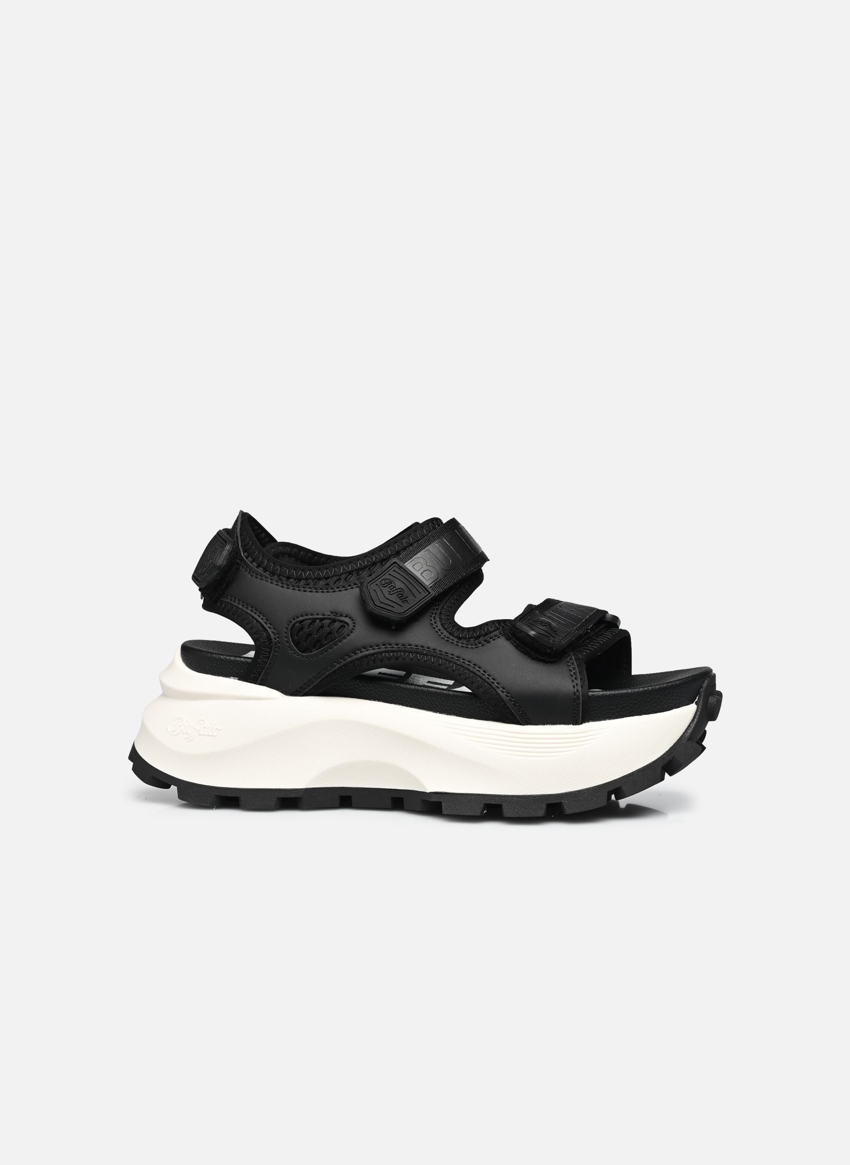 Keil- und Plateausandalen Manhatten Snd damen schwarz Buffalo Keil- und Plateausandalen Manhatten Snd damen schwarz Black/white