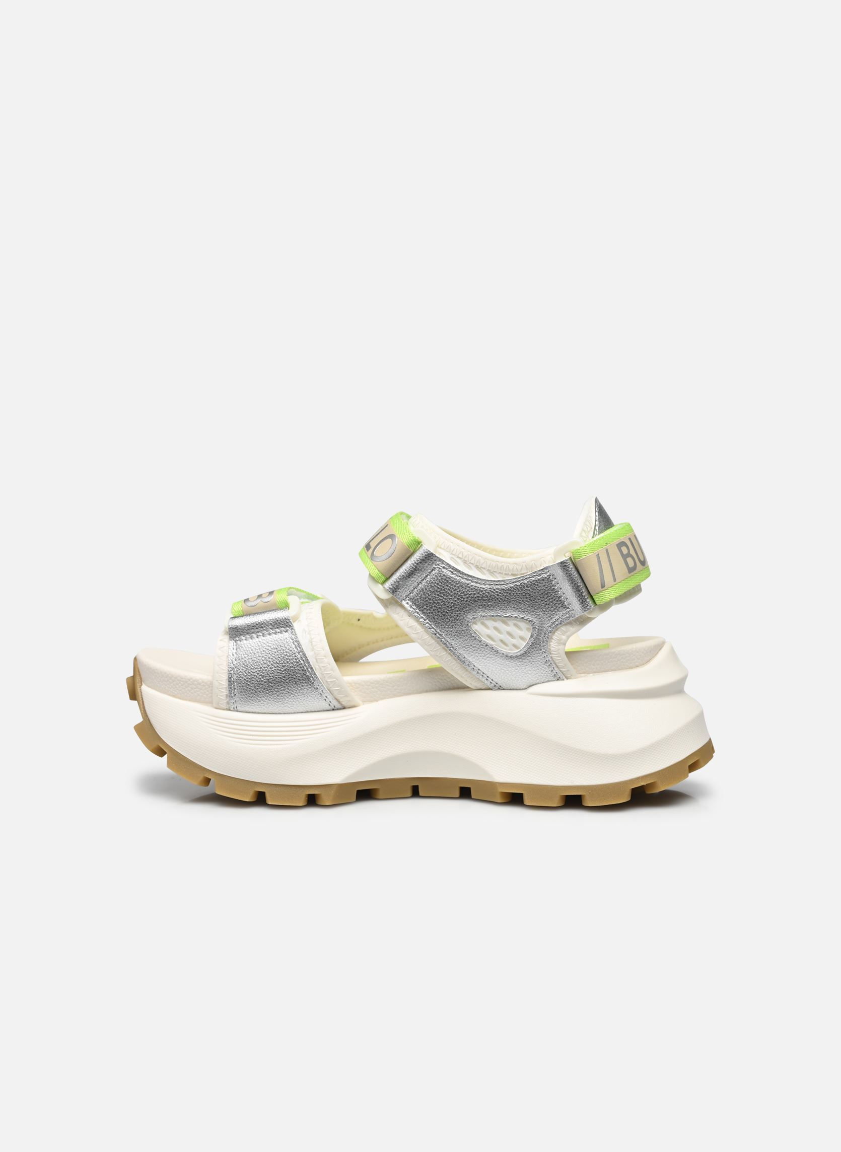 Sandali con zeppa e plateau Manhatten Snd donna bianco Buffalo Sandali con zeppa e plateau Manhatten Snd donna bianco White/silver/green