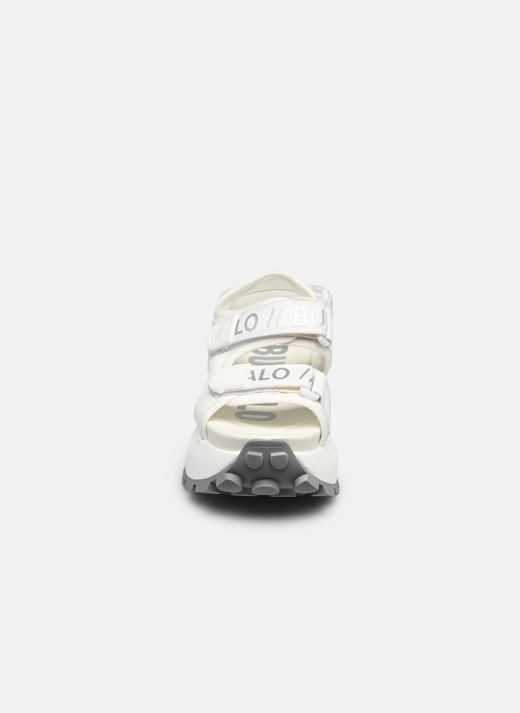 Sandalen met sleehak en plateau Manhatten Snd dames wit Buffalo Sandalen met sleehak en plateau Manhatten Snd dames wit White