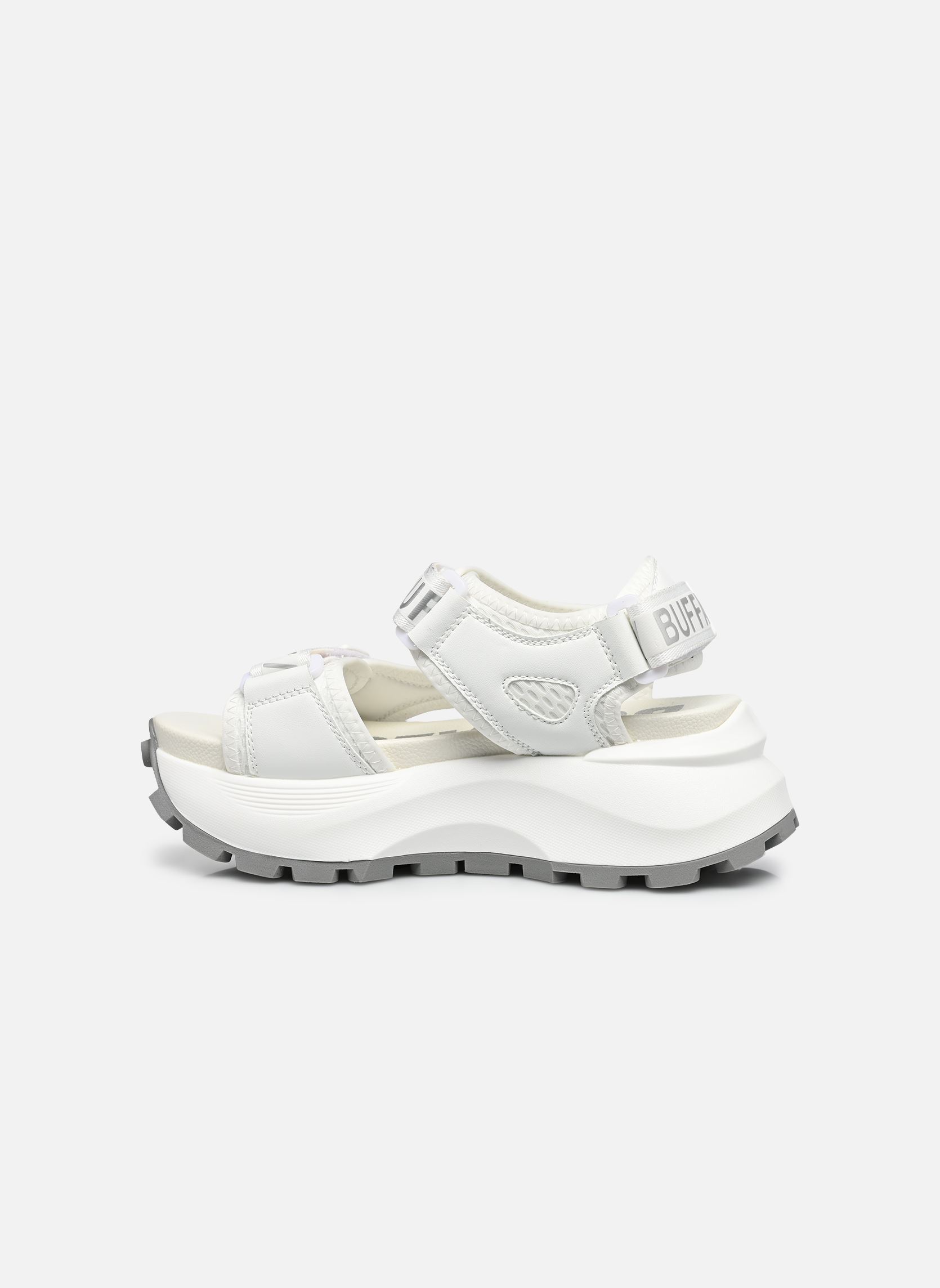 Sandalen met sleehak en plateau Manhatten Snd dames wit Buffalo Sandalen met sleehak en plateau Manhatten Snd dames wit White