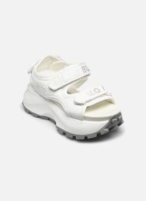 Sandalen met sleehak en plateau Manhatten Snd dames wit