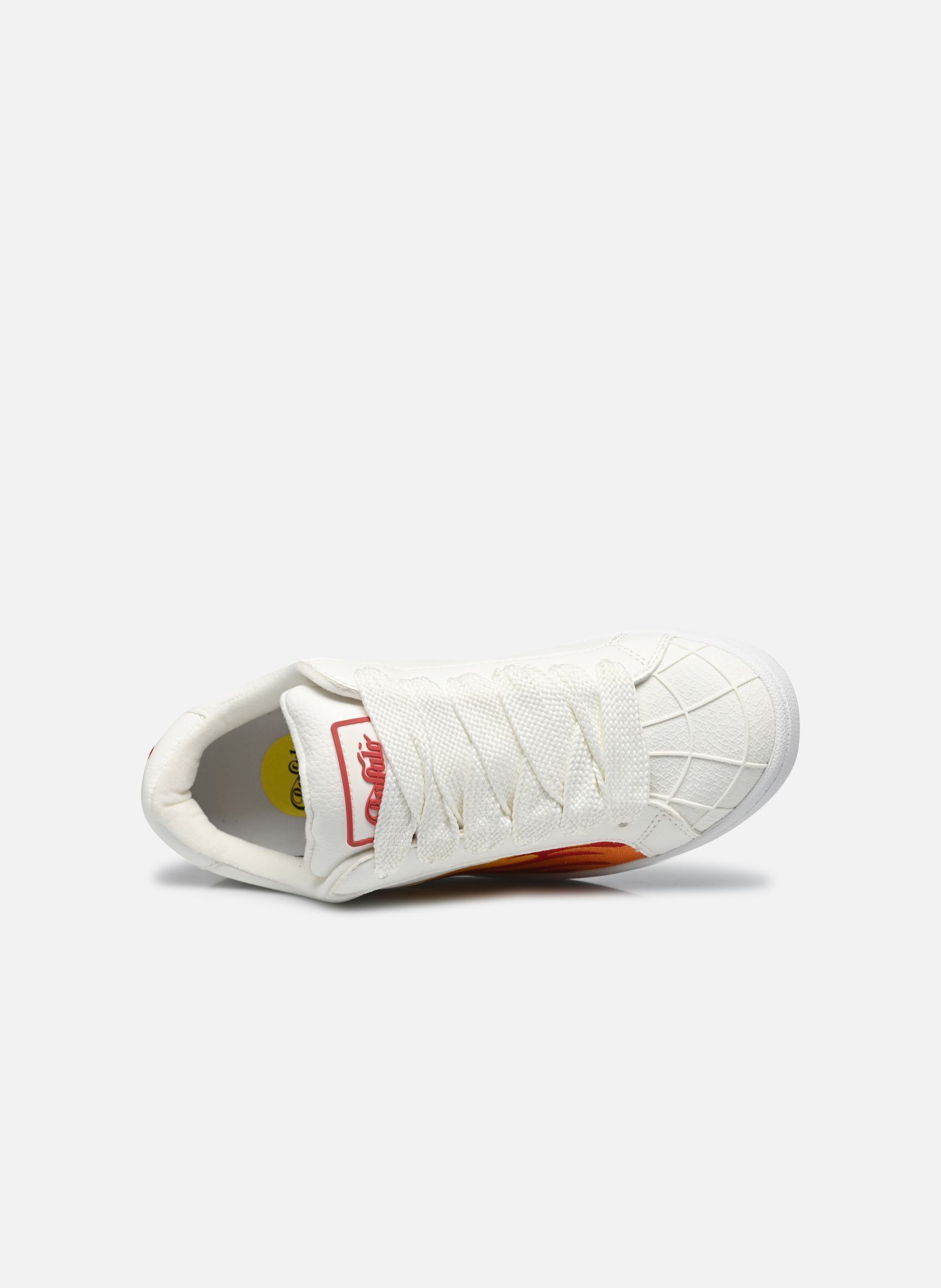 Sneakers Liberty dames wit Buffalo Sneakers Liberty dames wit White/Yellow/Red