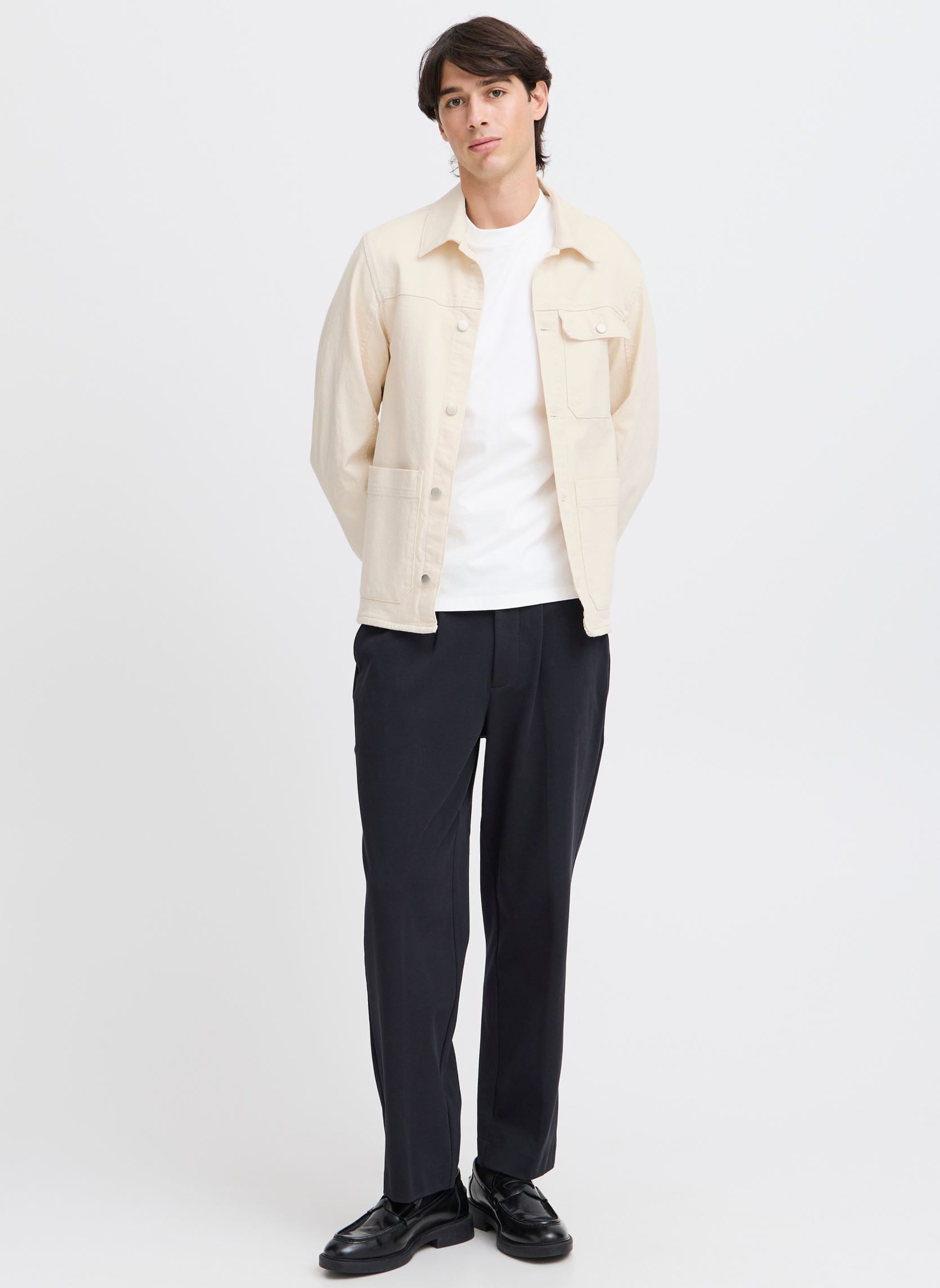 Vestes en jean CFWILL 0187 denim work wear jacket homme blanc Casual Friday Vestes en jean CFWILL 0187 denim work wear jacket homme blanc EGRET