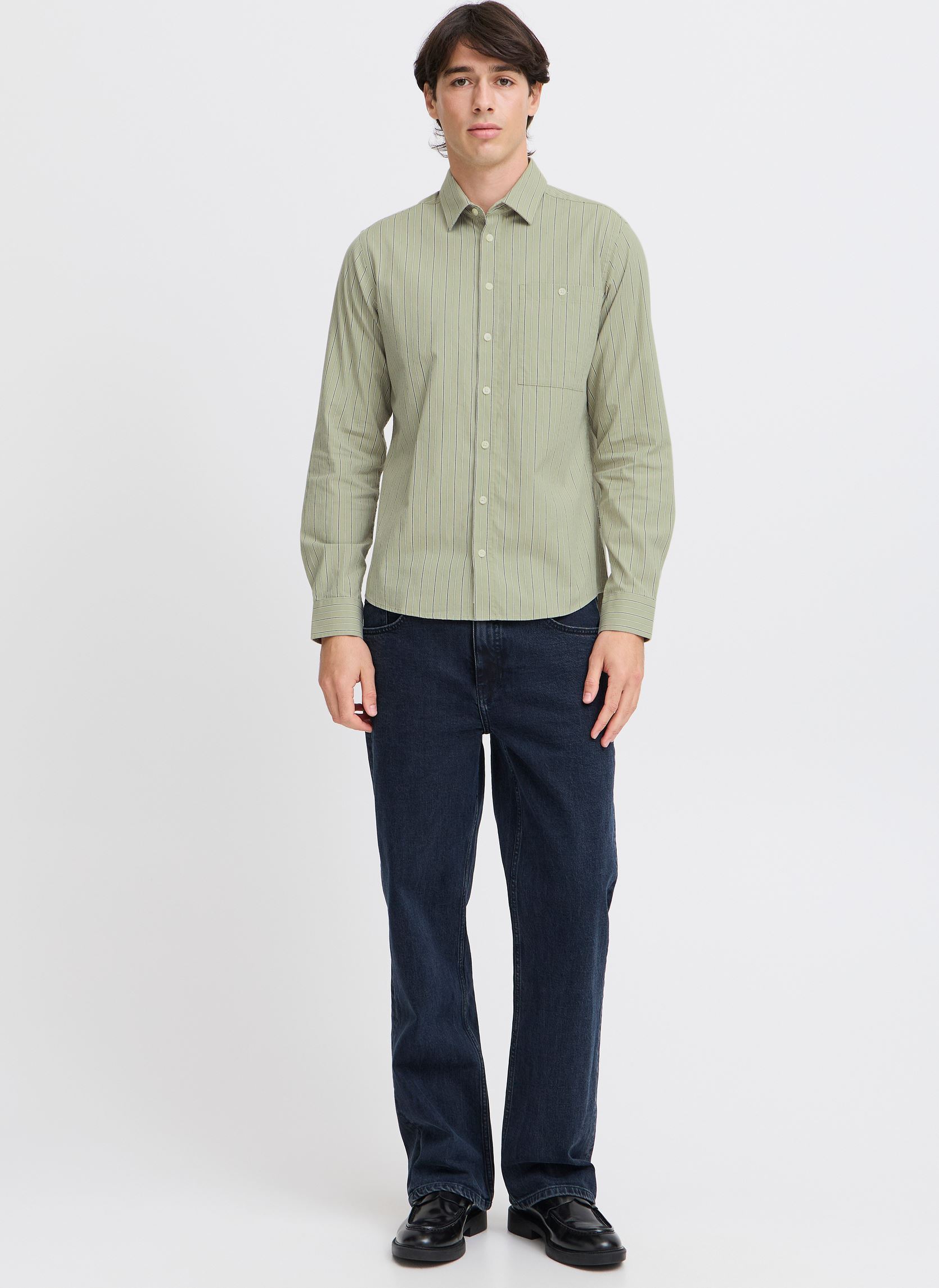 Hemden CFFREDDI LS small striped shirt herren grün Casual Friday Hemden CFFREDDI LS small striped shirt herren grün TEA