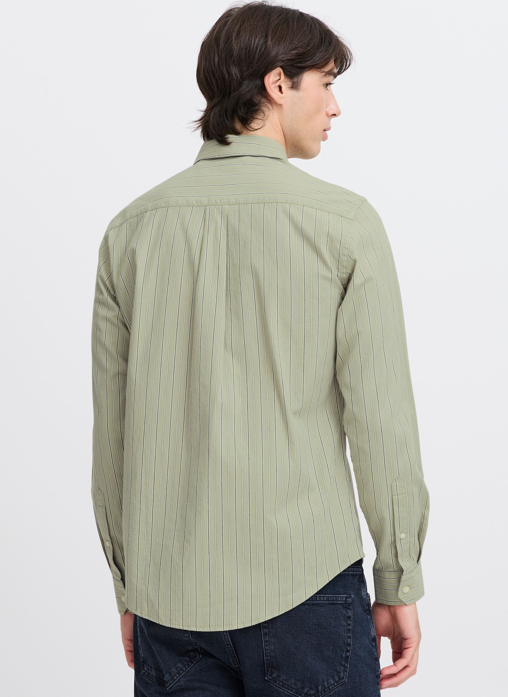 Hemden CFFREDDI LS small striped shirt herren grün Casual Friday Hemden CFFREDDI LS small striped shirt herren grün TEA