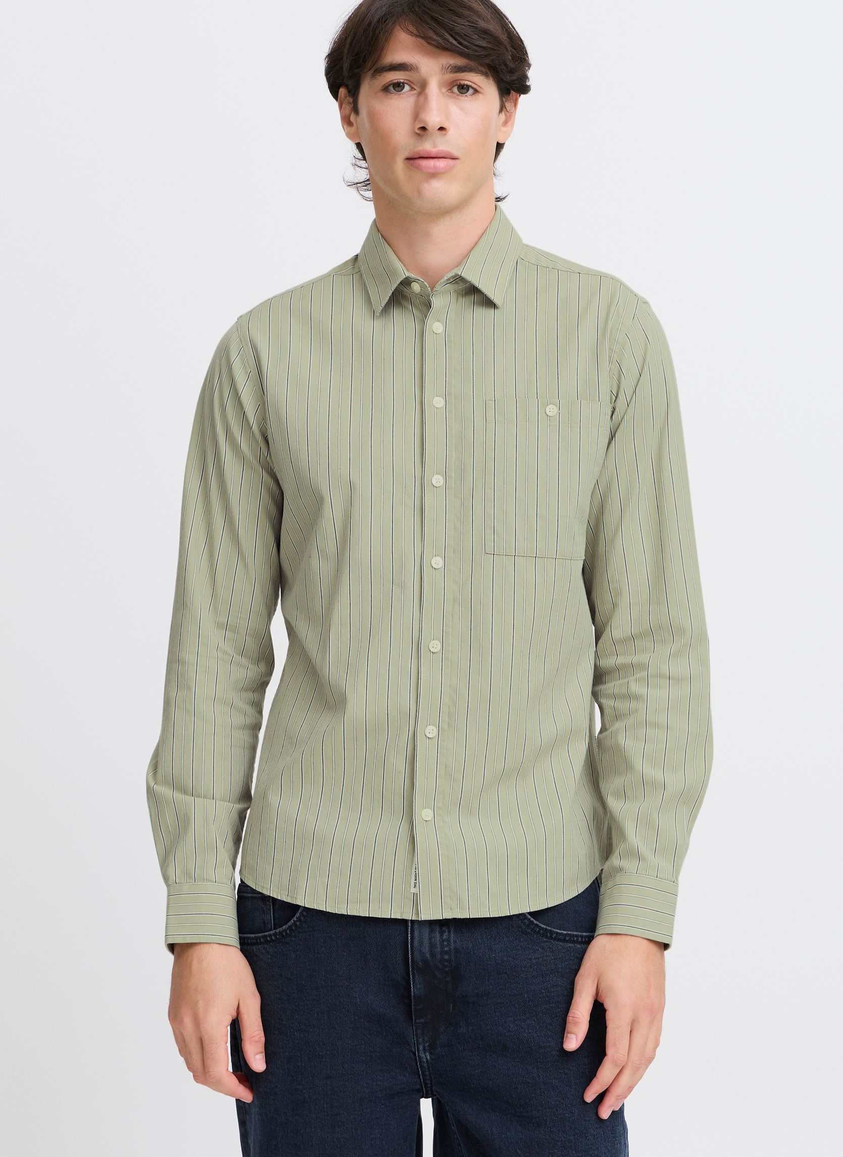 Hemden CFFREDDI LS small striped shirt herren grün Casual Friday Hemden CFFREDDI LS small striped shirt herren grün TEA