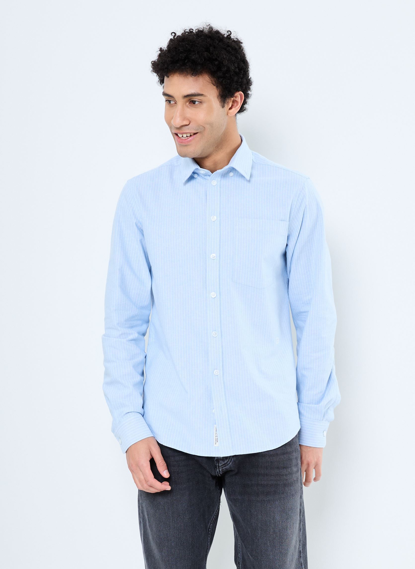 Chemises CFVINCENT LS BD wide striped shirt homme bleu Casual Friday Chemises CFVINCENT LS BD wide striped shirt homme bleu BLUE BELL