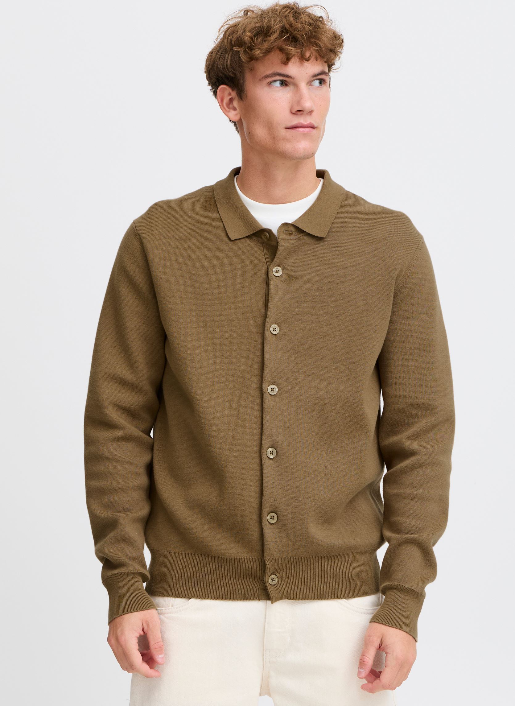 Strickjacken und Westen CFWILLY milano knit cardigan herren braun Casual Friday Strickjacken und Westen CFWILLY milano knit cardigan herren braun KANGAROO