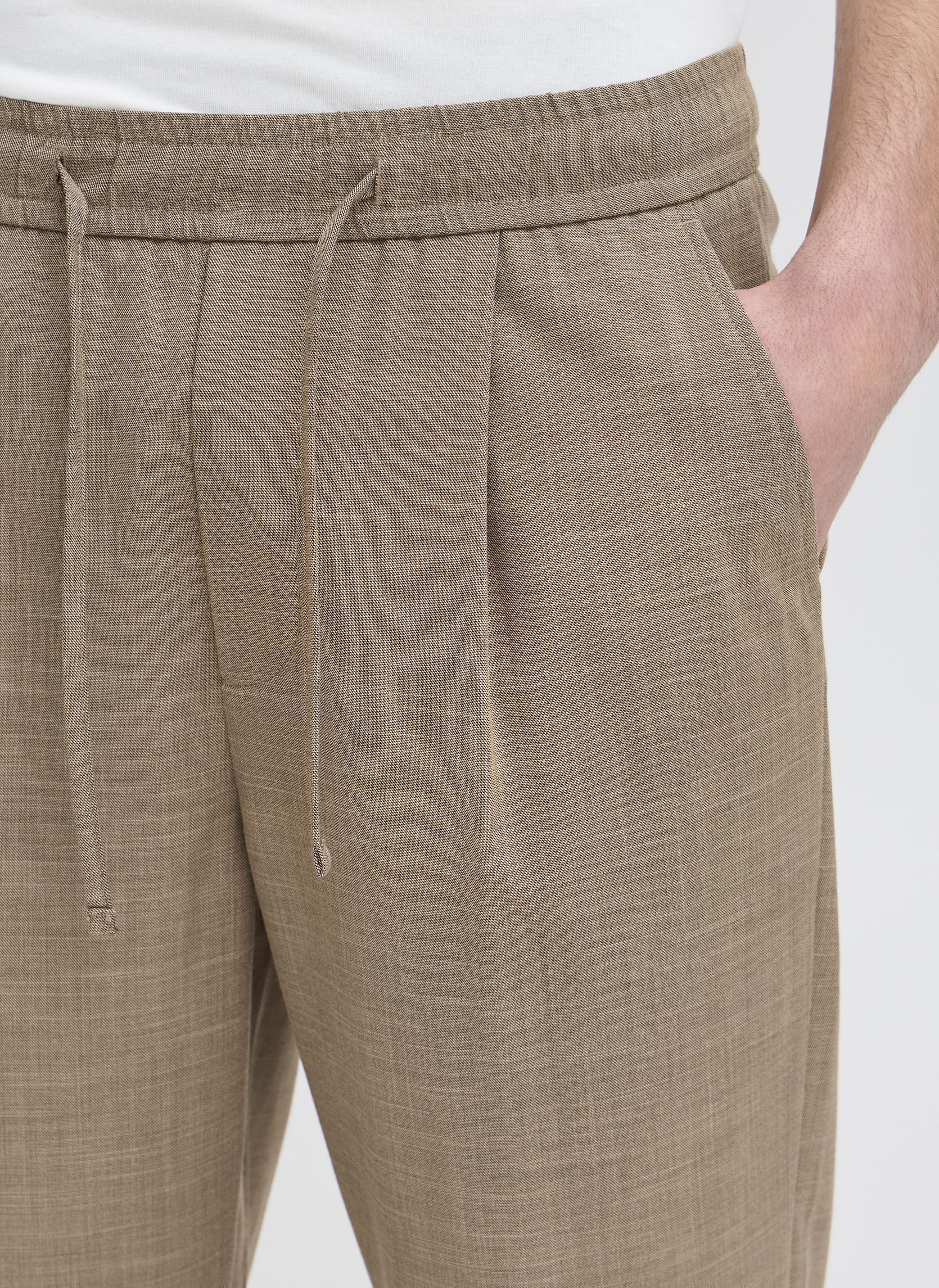 Pantalons droits CFHAAKAN 0191 relaxed pants homme marron Casual Friday Pantalons droits CFHAAKAN 0191 relaxed pants homme marron KANGAROO MELANGE