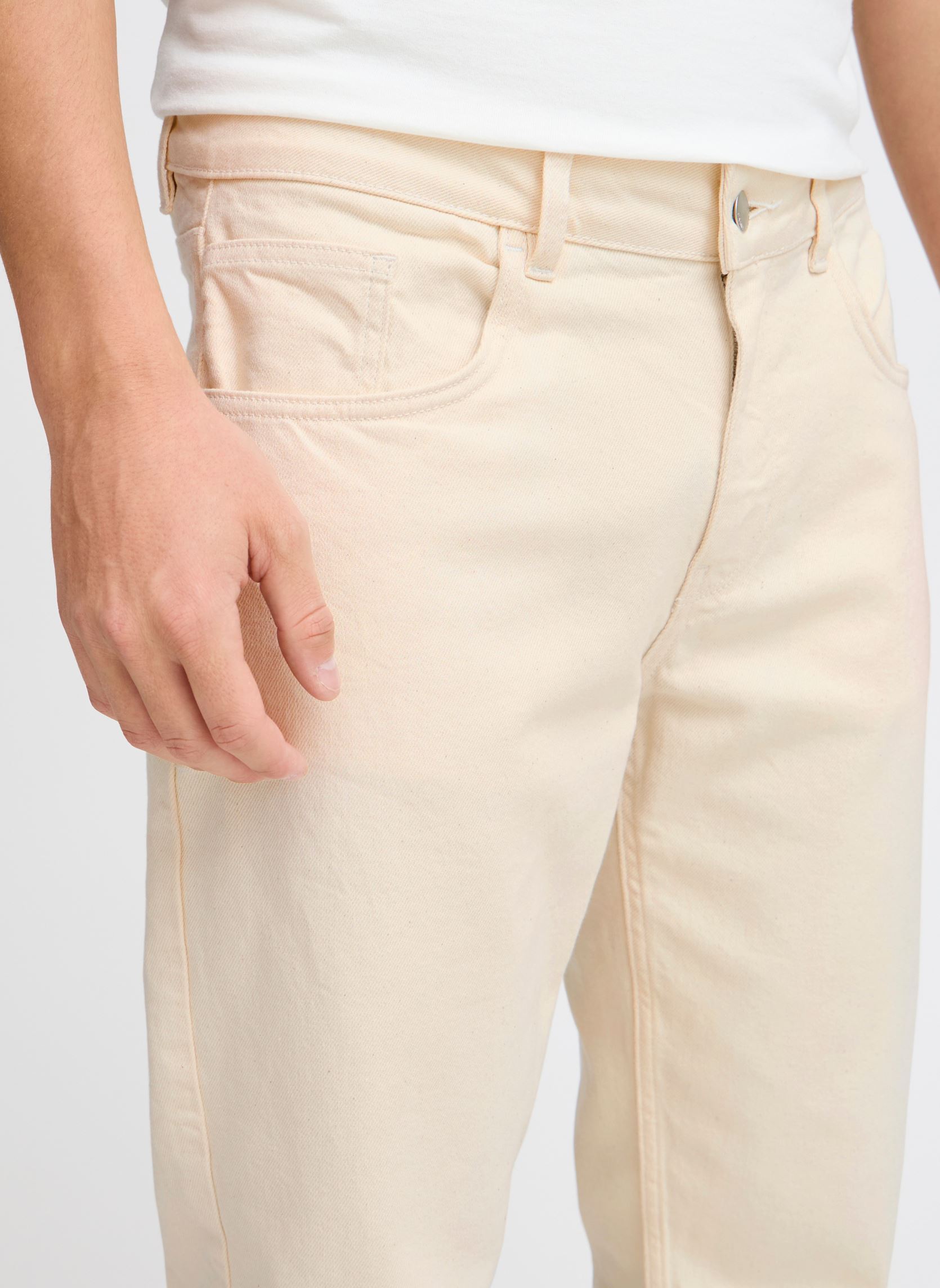 Jeans droit CFKARUP 0187 5 pocket jeans homme blanc Casual Friday Jeans droit CFKARUP 0187 5 pocket jeans homme blanc EGRET