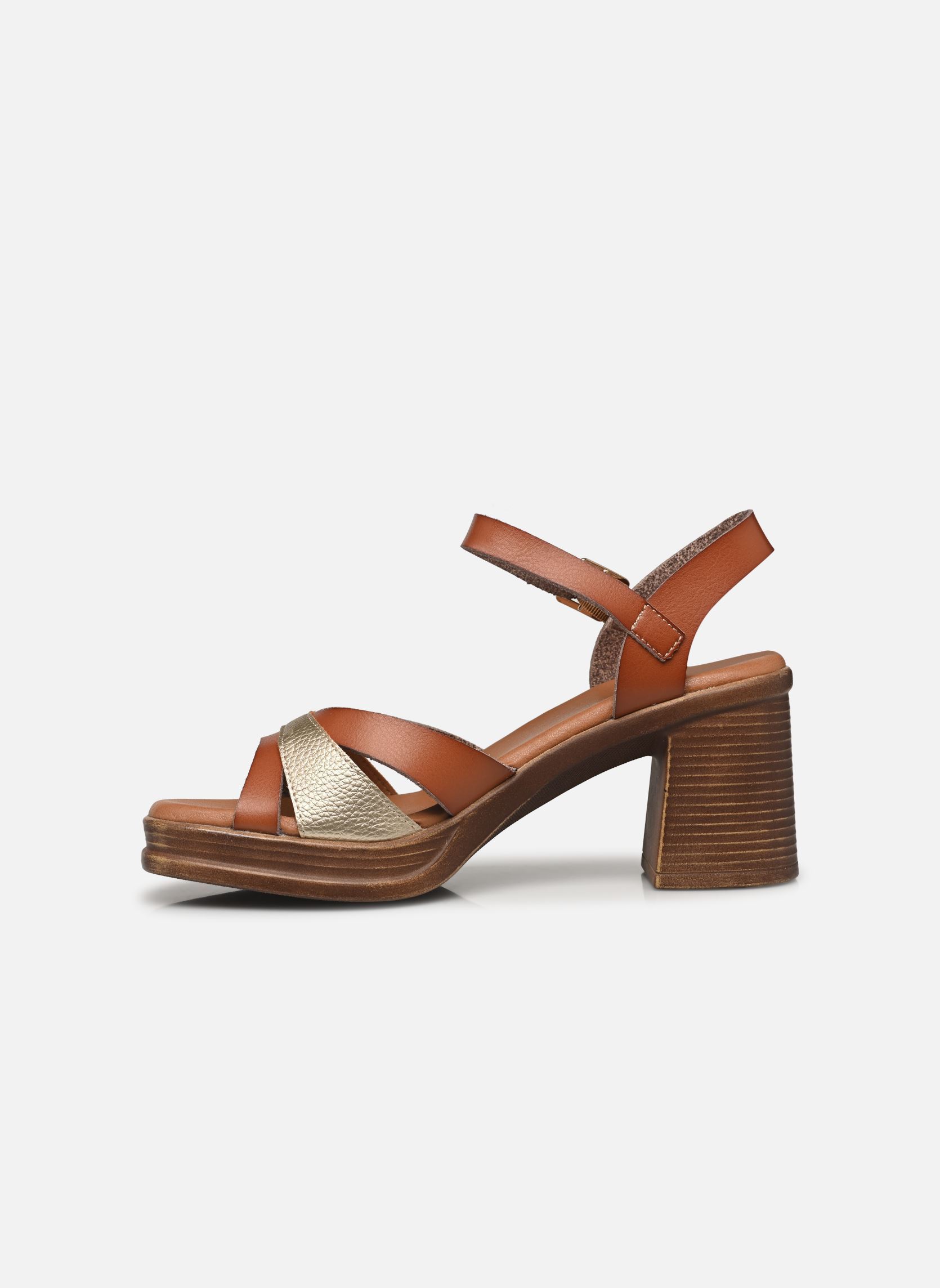Sandalen TDF5201 dames bruin Divine Factory Sandalen TDF5201 dames bruin Camel