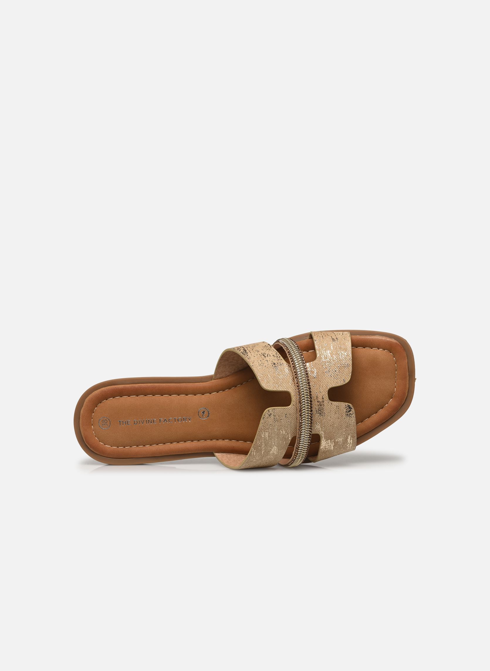 Mules et sabots TDF5214 femme or et bronze Divine Factory Mules et sabots TDF5214 femme or et bronze Or