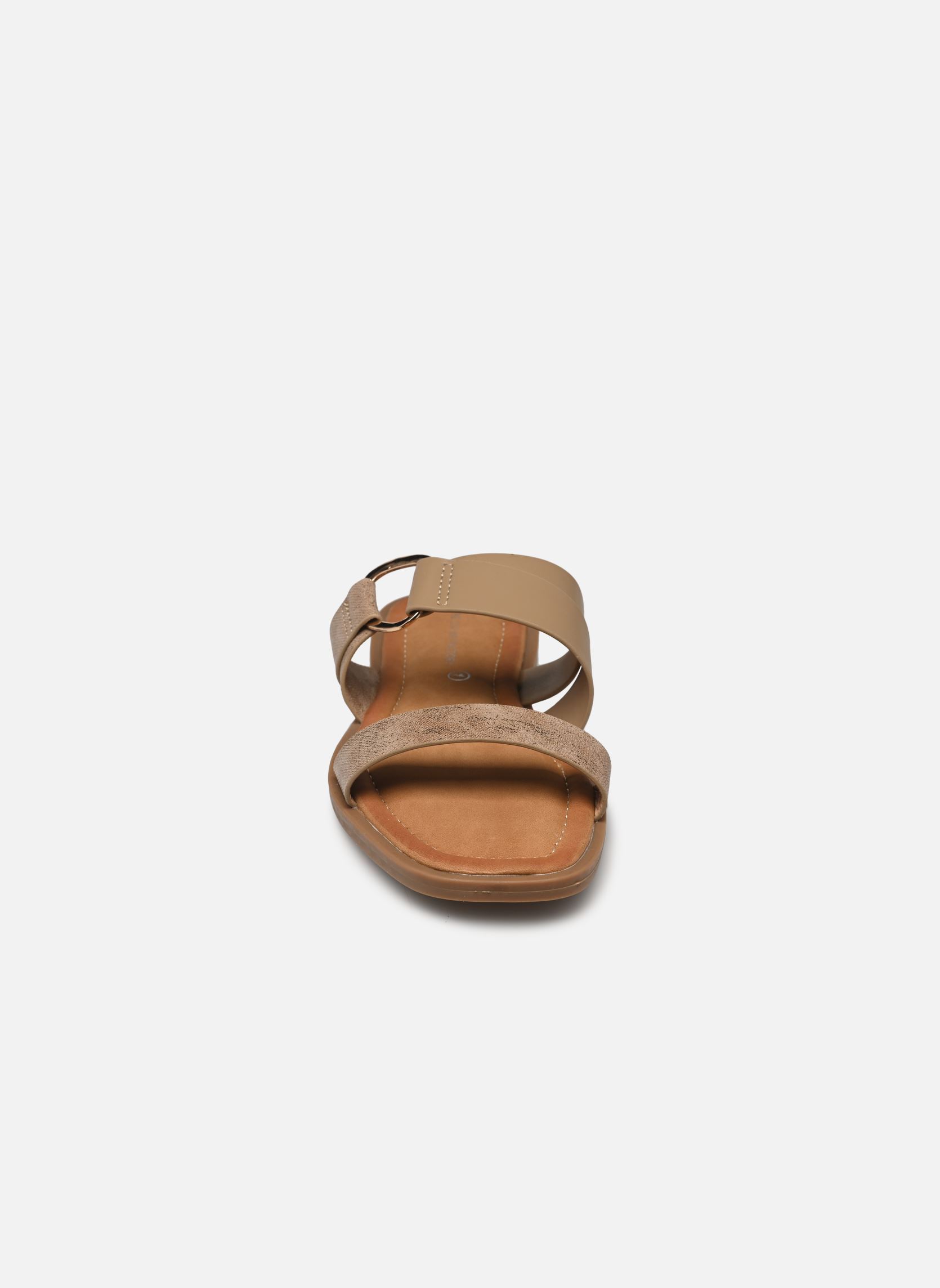 Pantoletten und Clogs TDF5218 damen beige Divine Factory Pantoletten und Clogs TDF5218 damen beige Taupe