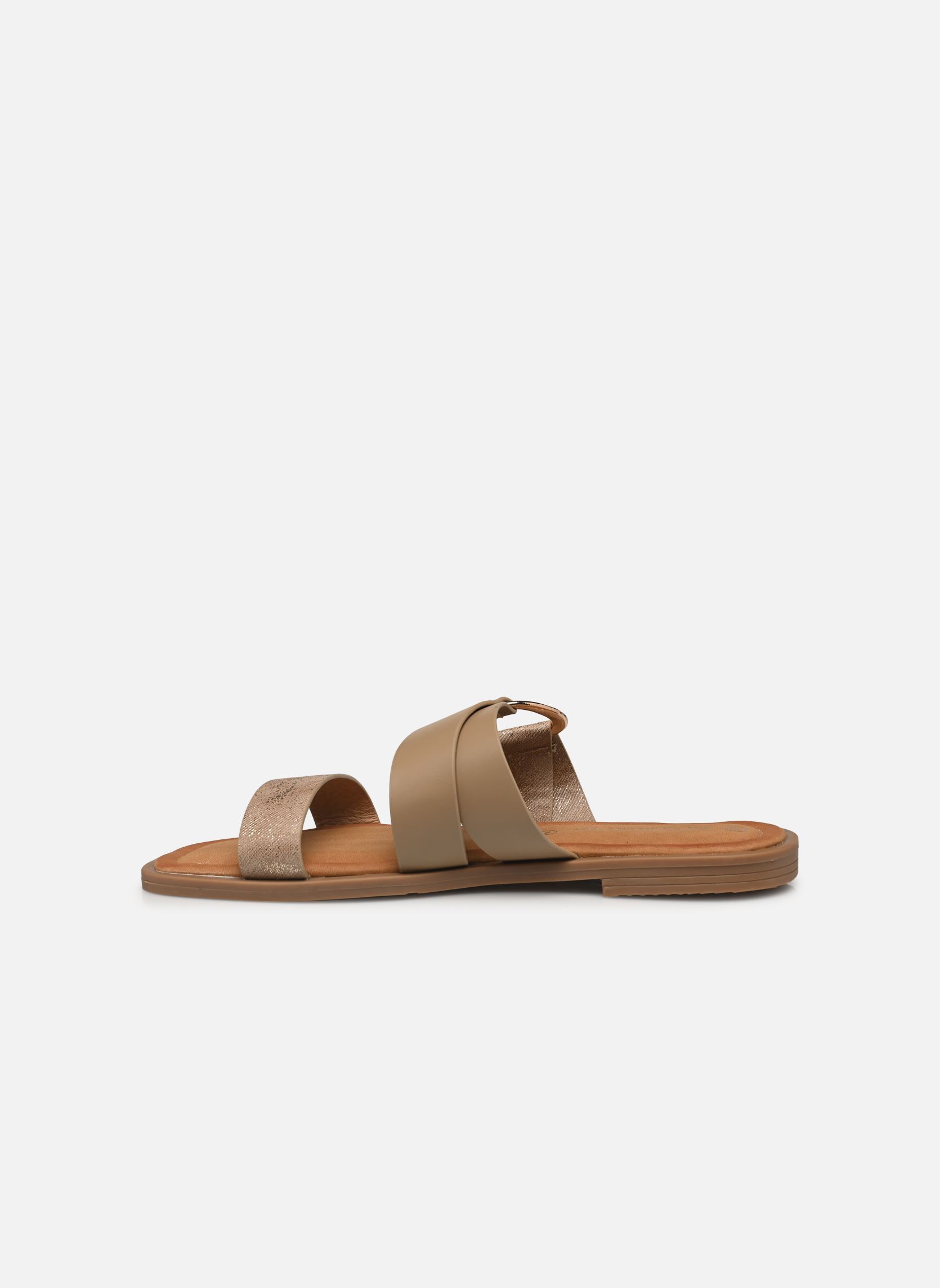 Pantoletten und Clogs TDF5218 damen beige Divine Factory Pantoletten und Clogs TDF5218 damen beige Taupe