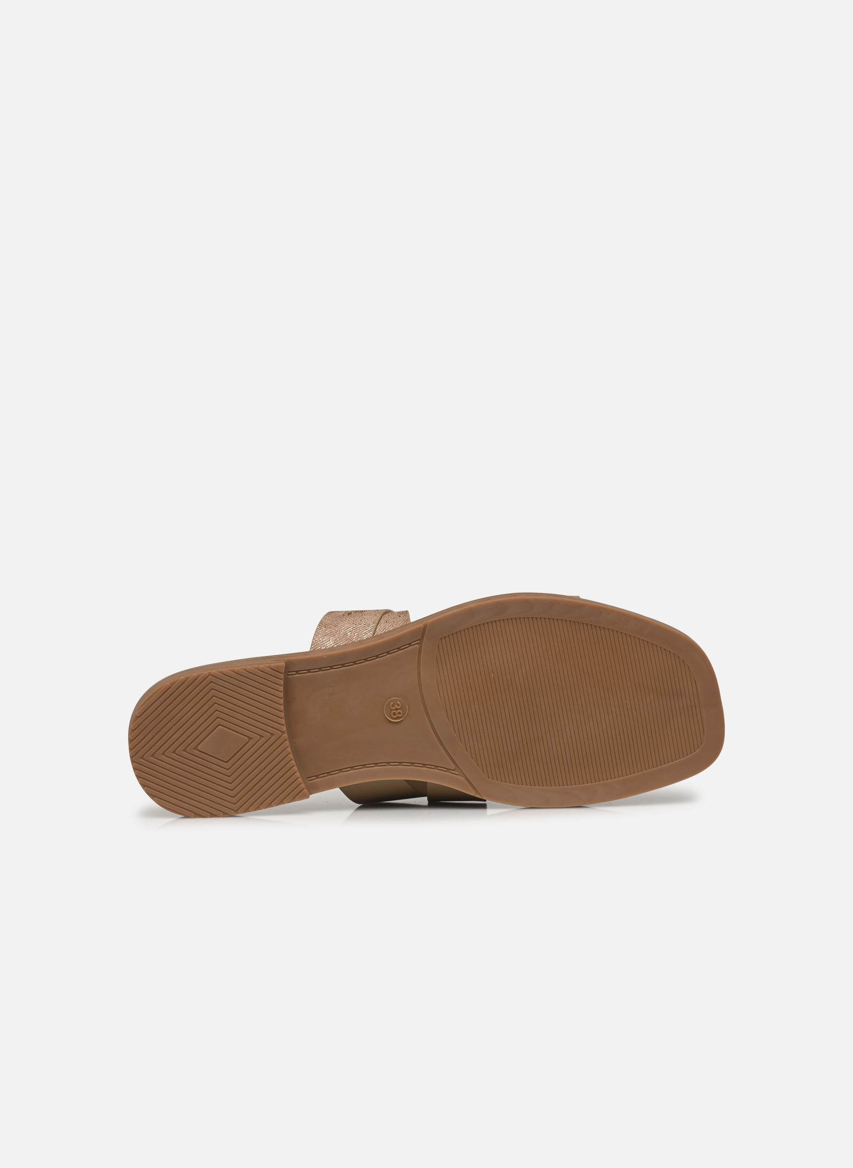 Pantoletten und Clogs TDF5218 damen beige Divine Factory Pantoletten und Clogs TDF5218 damen beige Taupe