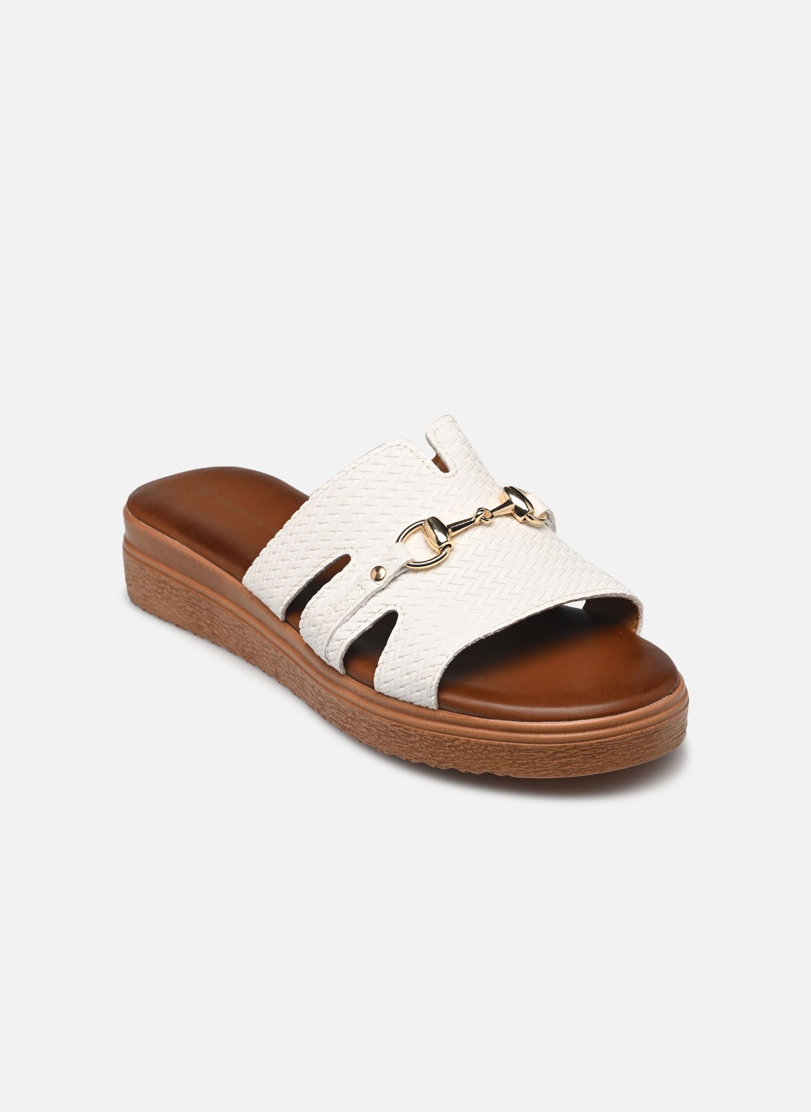 Mules et sabots TDF5223 femme blanc Divine Factory Mules et sabots TDF5223 femme blanc Blanc