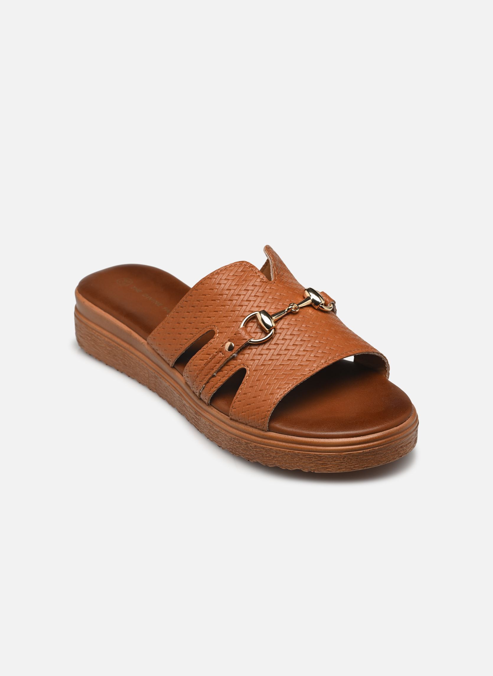 Mules et sabots TDF5223 femme marron Divine Factory Mules et sabots TDF5223 femme marron Camel