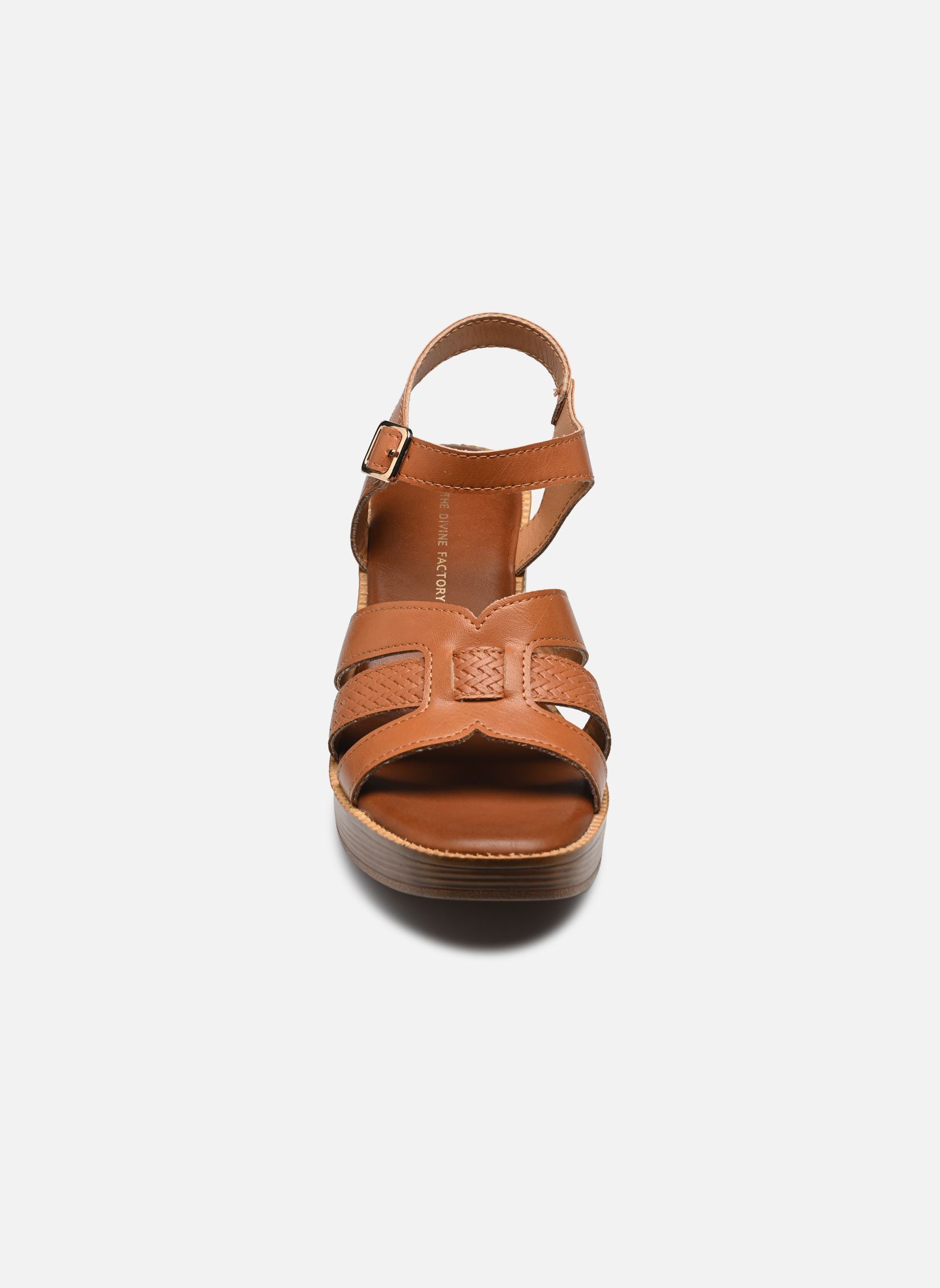 Sandalen TDF5224 dames bruin Divine Factory Sandalen TDF5224 dames bruin Camel