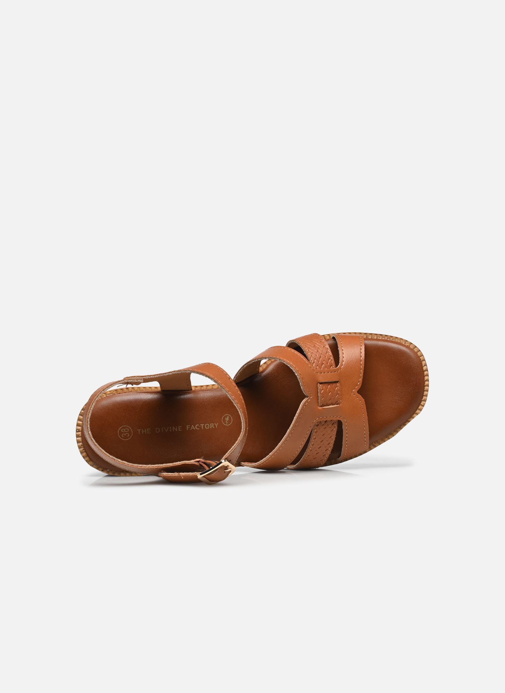 Sandalen TDF5224 dames bruin Divine Factory Sandalen TDF5224 dames bruin Camel