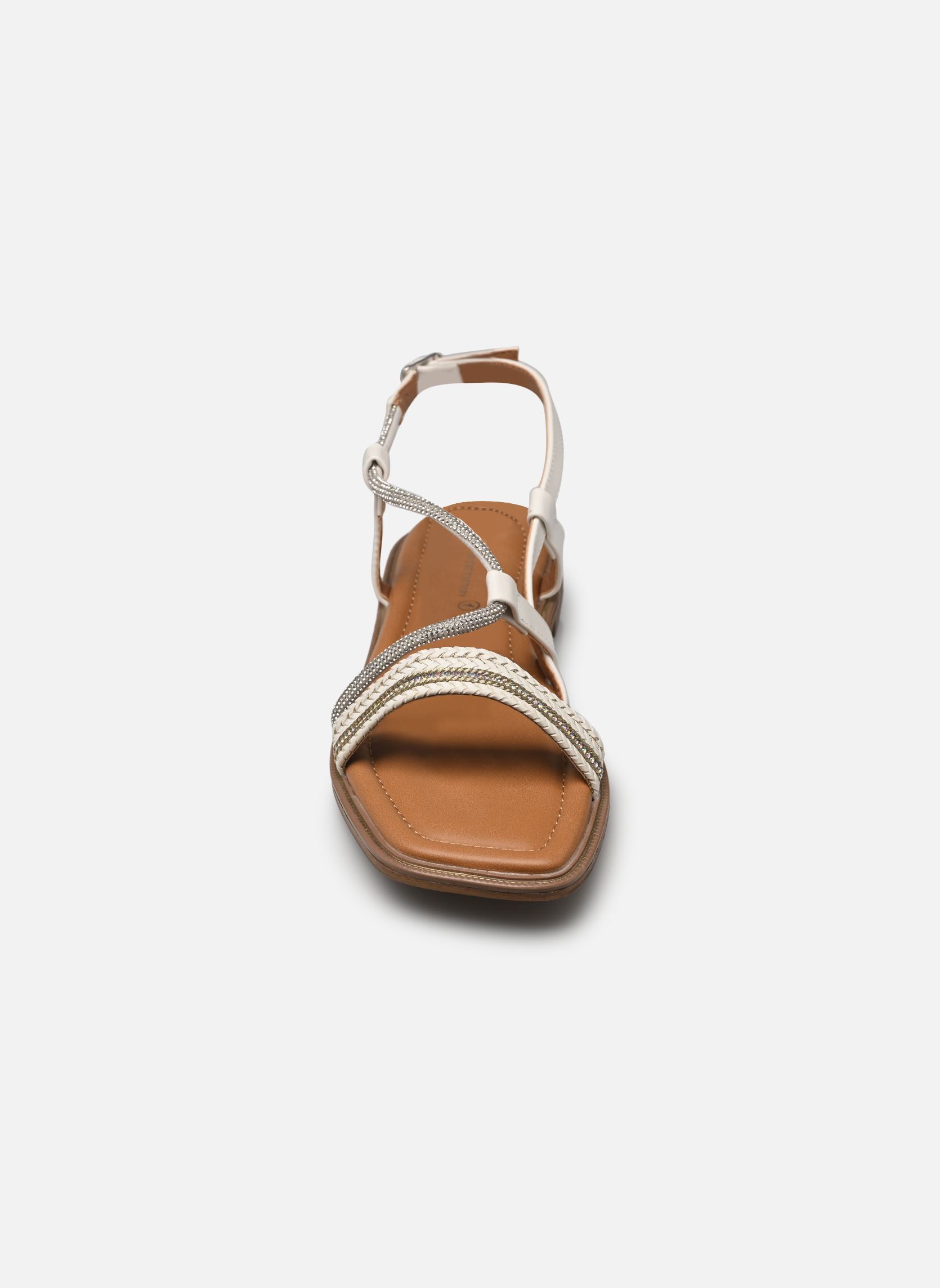Flache Sandalen TDF5231 damen weiß Divine Factory Flache Sandalen TDF5231 damen weiß Blanc