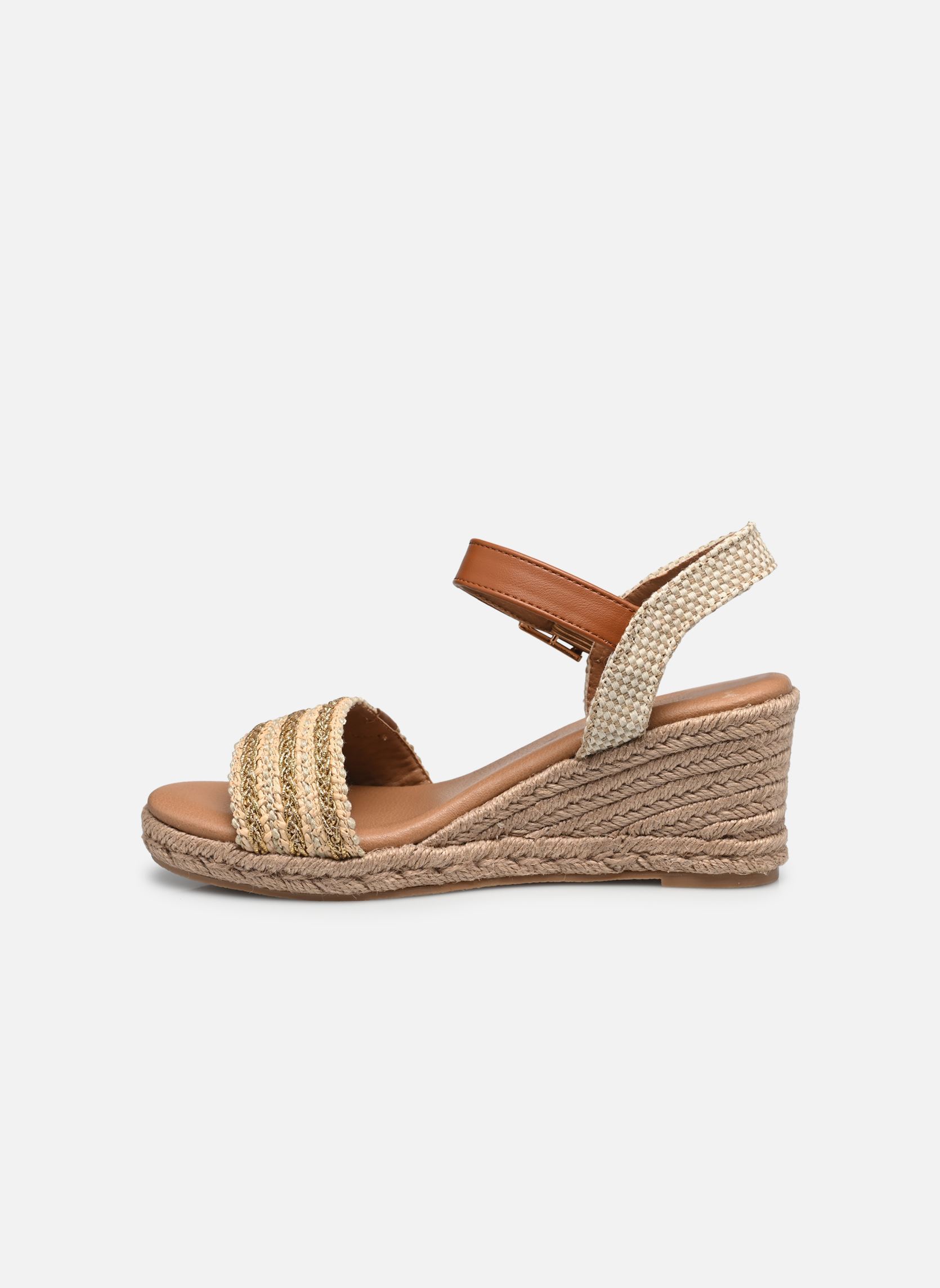 Keil- und Plateausandalen TDF5238 damen beige Divine Factory Keil- und Plateausandalen TDF5238 damen beige Beige