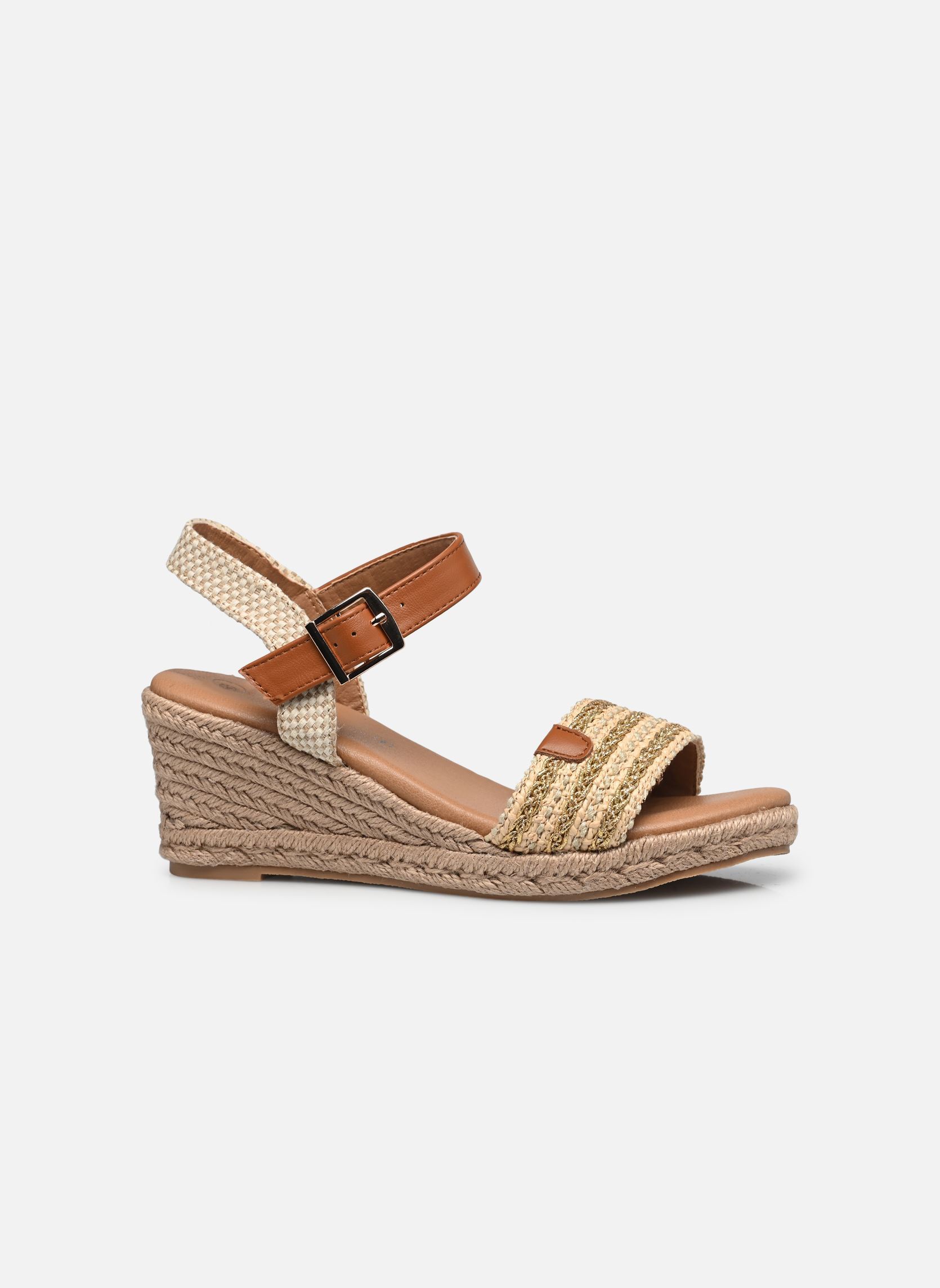 Keil- und Plateausandalen TDF5238 damen beige Divine Factory Keil- und Plateausandalen TDF5238 damen beige Beige