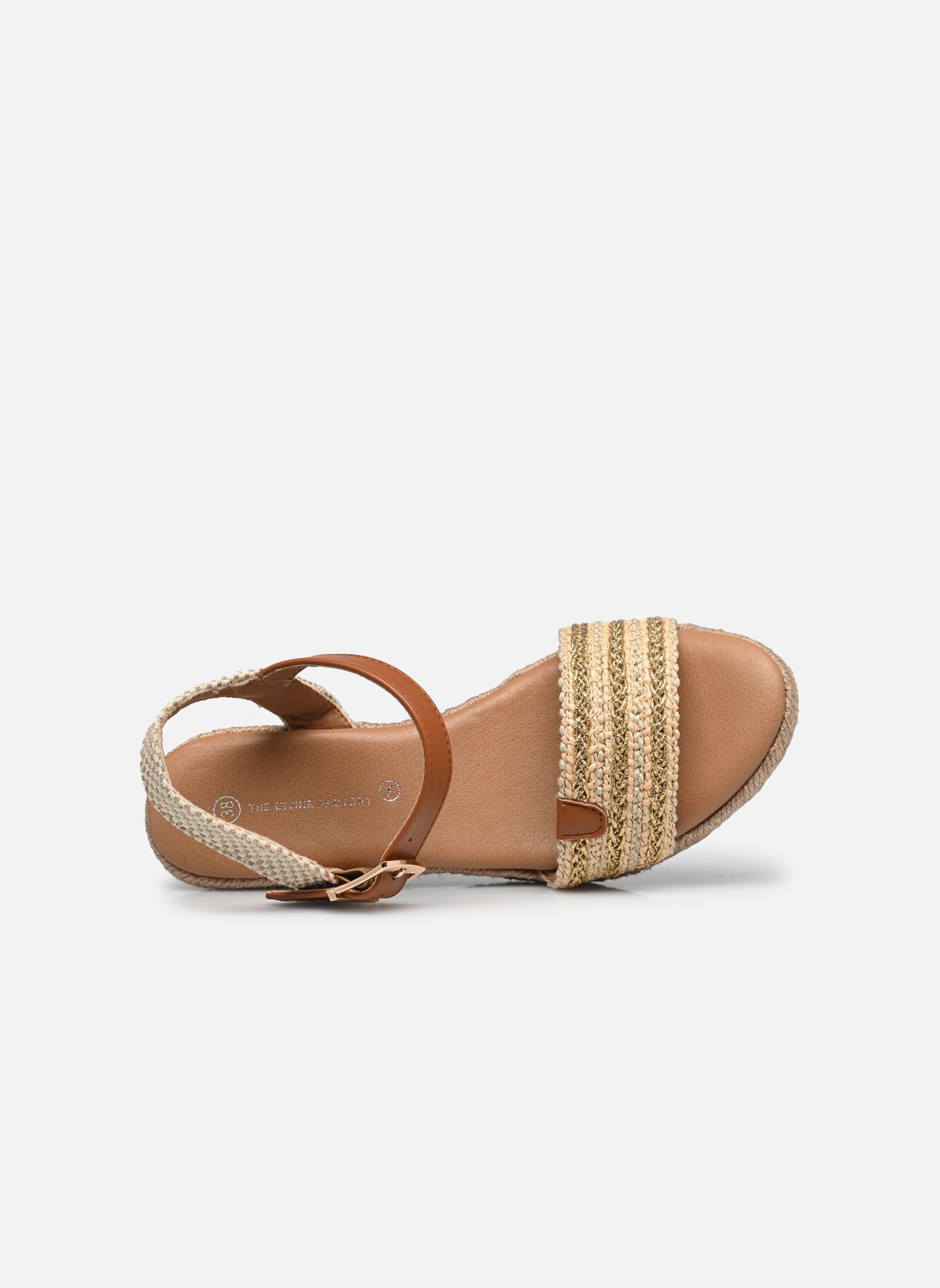 Keil- und Plateausandalen TDF5238 damen beige Divine Factory Keil- und Plateausandalen TDF5238 damen beige Beige
