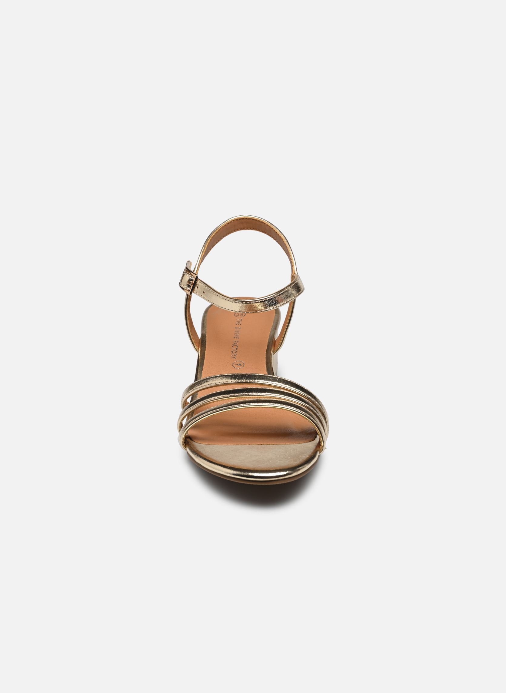 Sandales TDF5239 femme or et bronze Divine Factory Sandales TDF5239 femme or et bronze Or