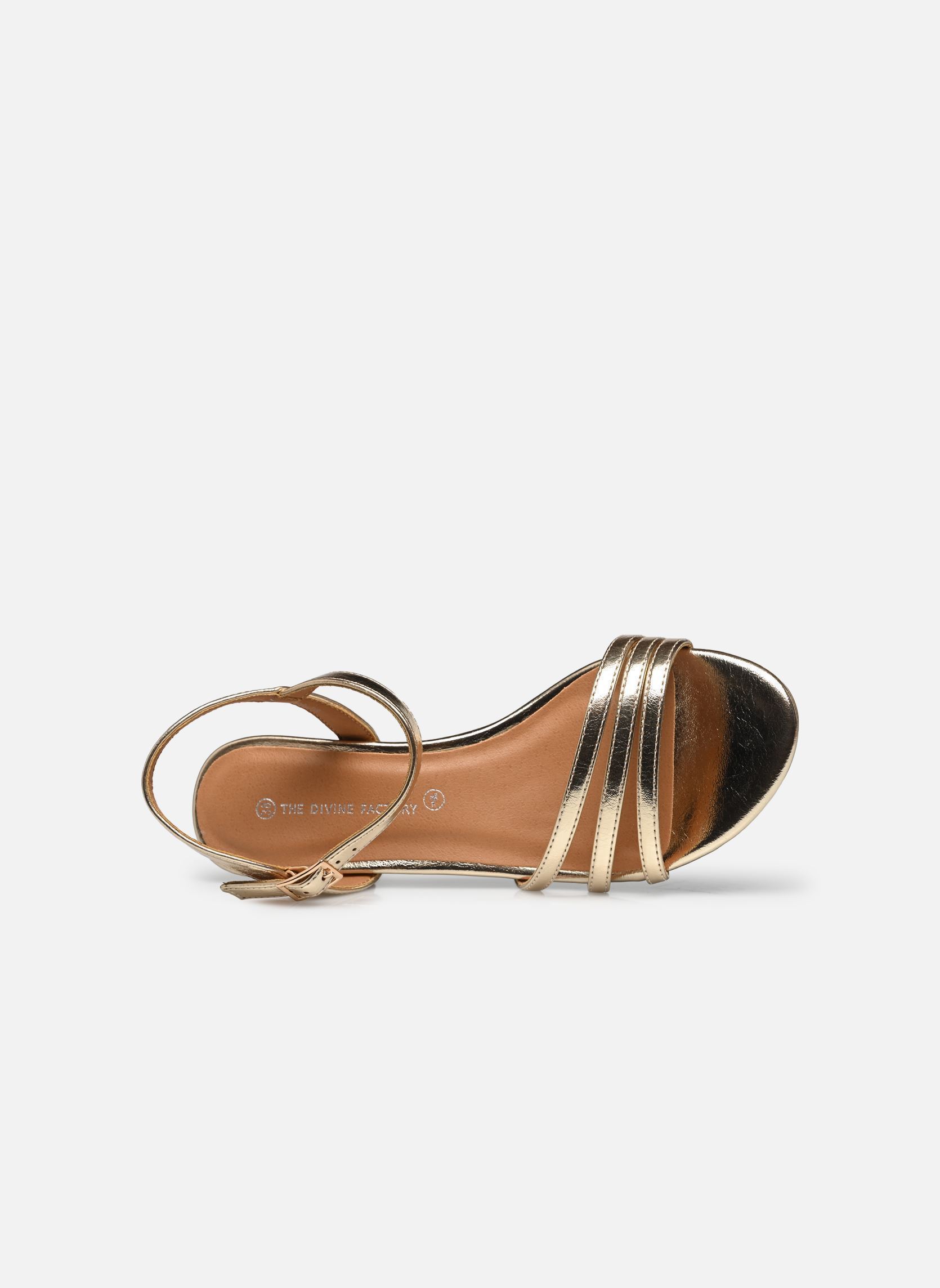Sandales TDF5239 femme or et bronze Divine Factory Sandales TDF5239 femme or et bronze Or