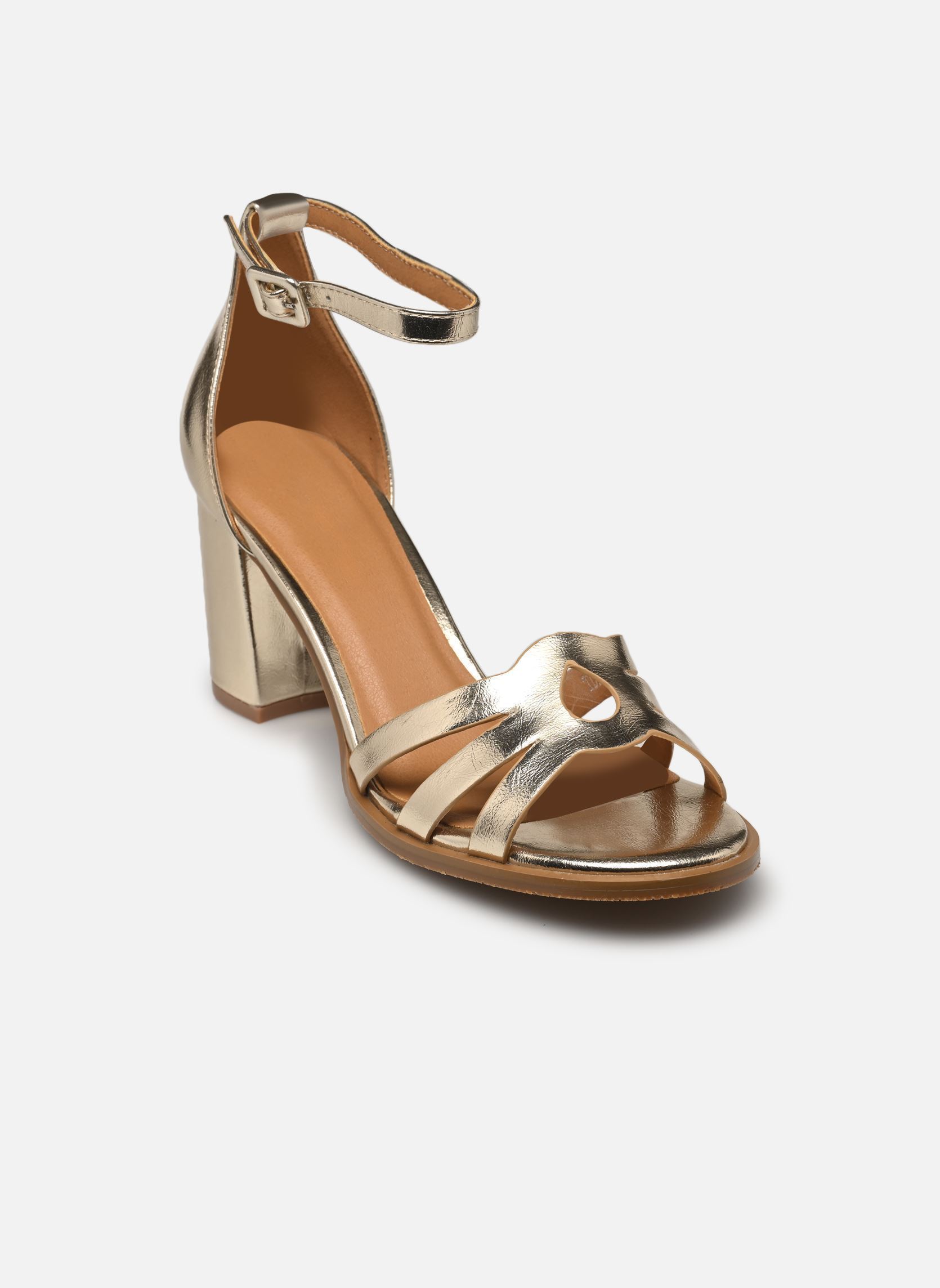 Sandalen TDF5240 dames goud en brons Divine Factory Sandalen TDF5240 dames goud en brons Or