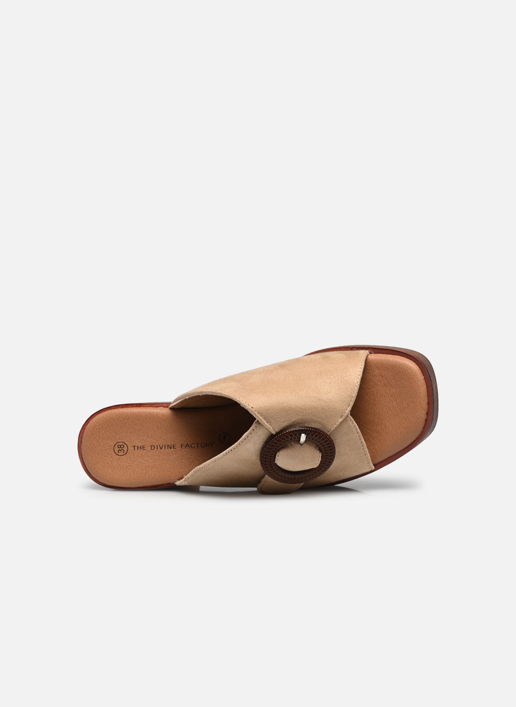 Pantoletten und Clogs TDF5245 damen beige Divine Factory Pantoletten und Clogs TDF5245 damen beige Beige