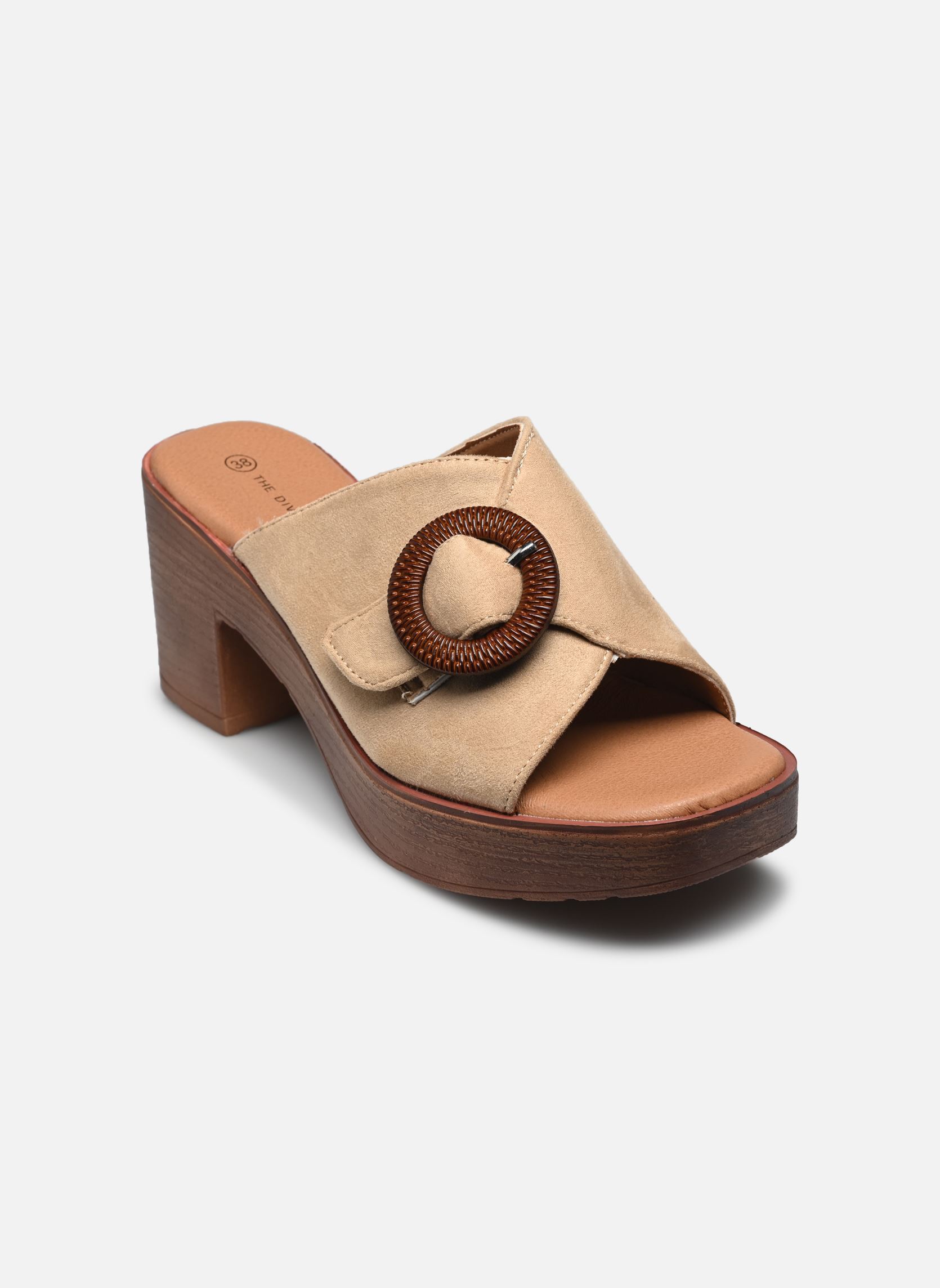 Pantoletten und Clogs TDF5245 damen beige Divine Factory Pantoletten und Clogs TDF5245 damen beige Beige