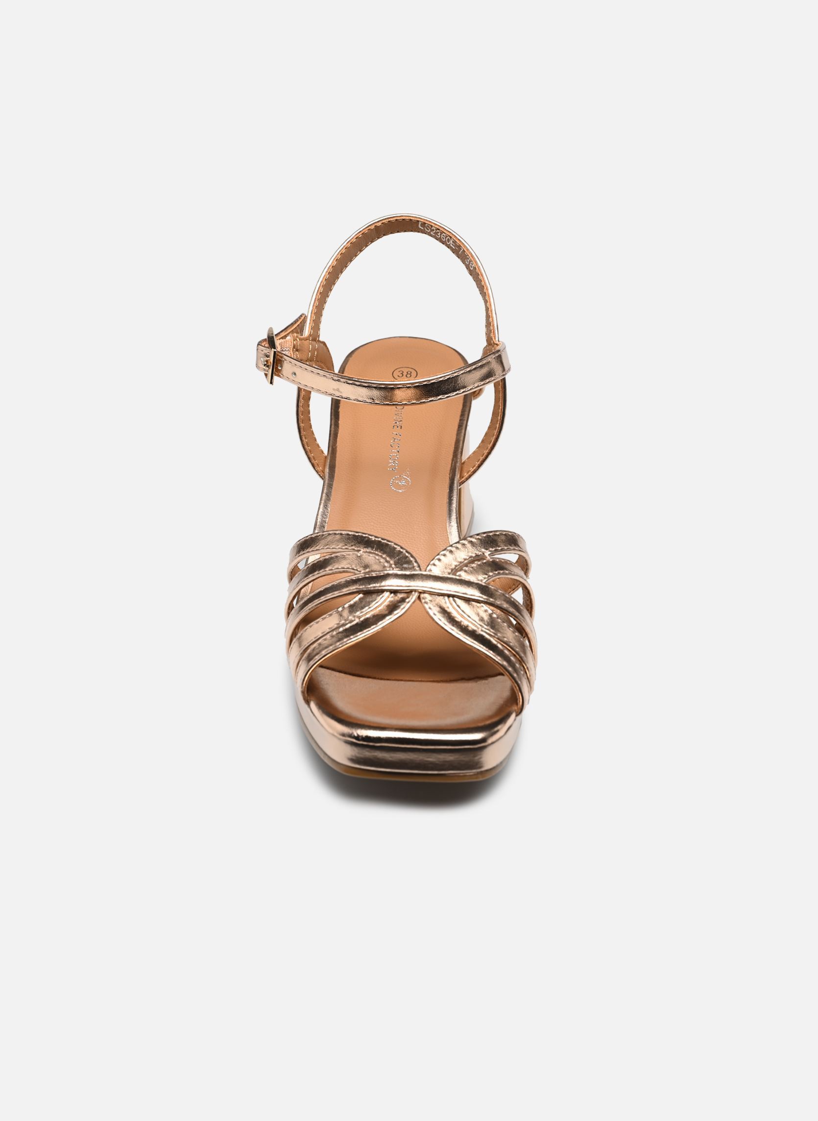 Sandales LS2360E-7 femme or et bronze Divine Factory Sandales LS2360E-7 femme or et bronze Rose