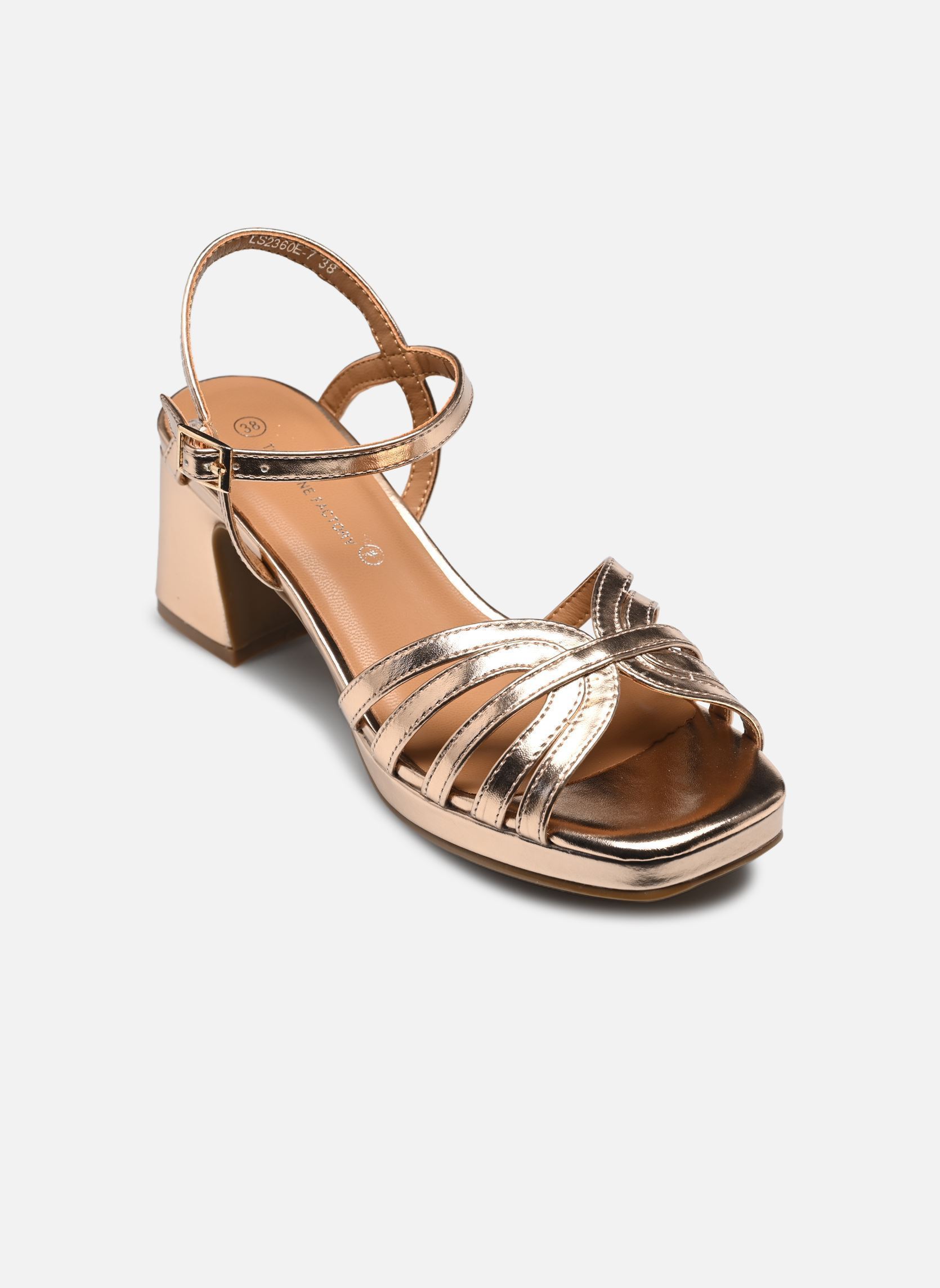 Sandales LS2360E-7 femme or et bronze Divine Factory Sandales LS2360E-7 femme or et bronze Rose