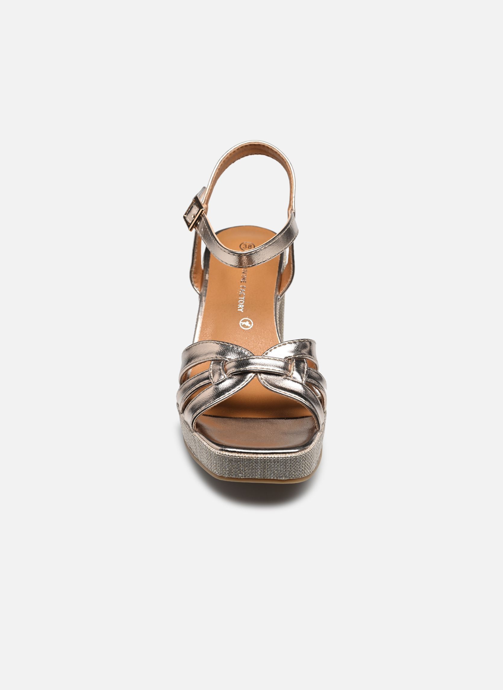 Sandalias LS2395-3 mujer oro y bronce Divine Factory Sandalias LS2395-3 mujer oro y bronce Or