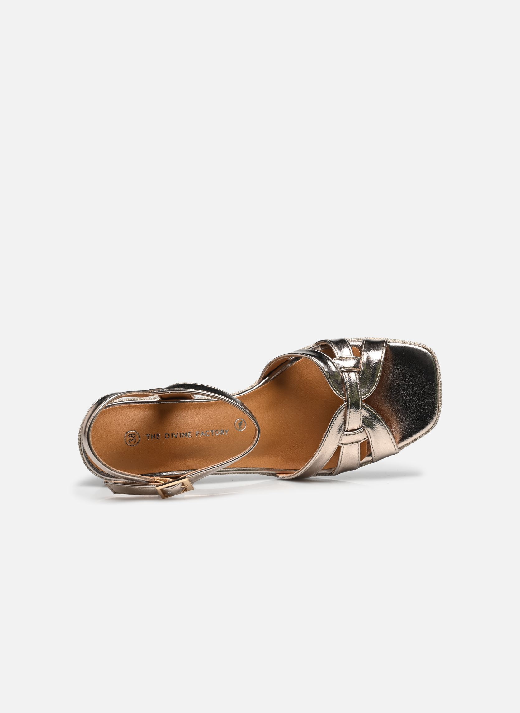 Sandalias LS2395-3 mujer oro y bronce Divine Factory Sandalias LS2395-3 mujer oro y bronce Or