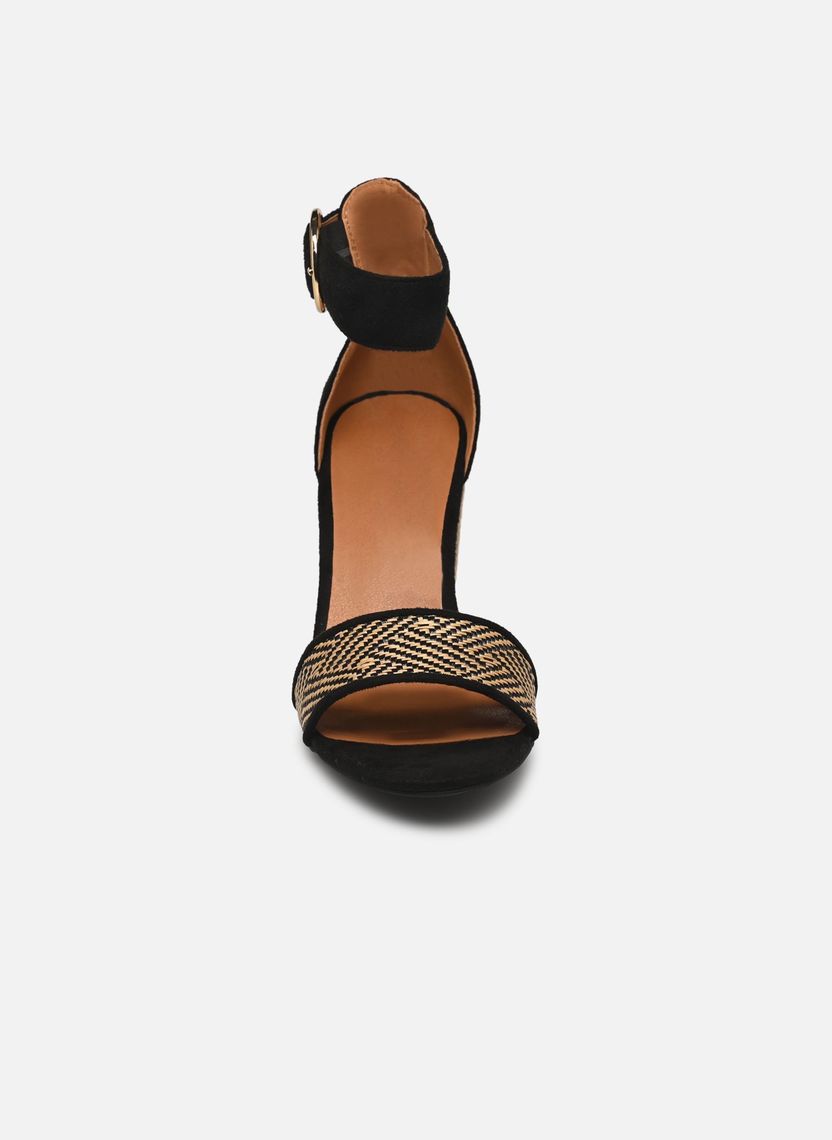 Sandalen QL4323 damen schwarz Divine Factory Sandalen QL4323 damen schwarz Noir