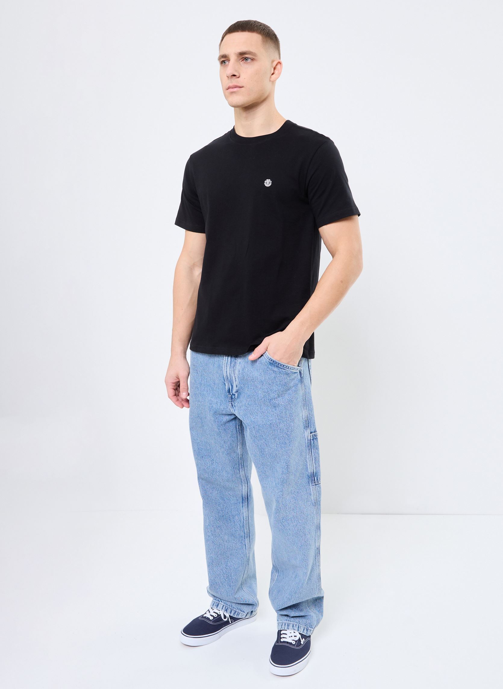 Tee-shirts manches courtes Icon Embroidery Ss ELYKT00168 homme noir Element Tee-shirts manches courtes Icon Embroidery Ss ELYKT00168 homme noir FLINT BLACK