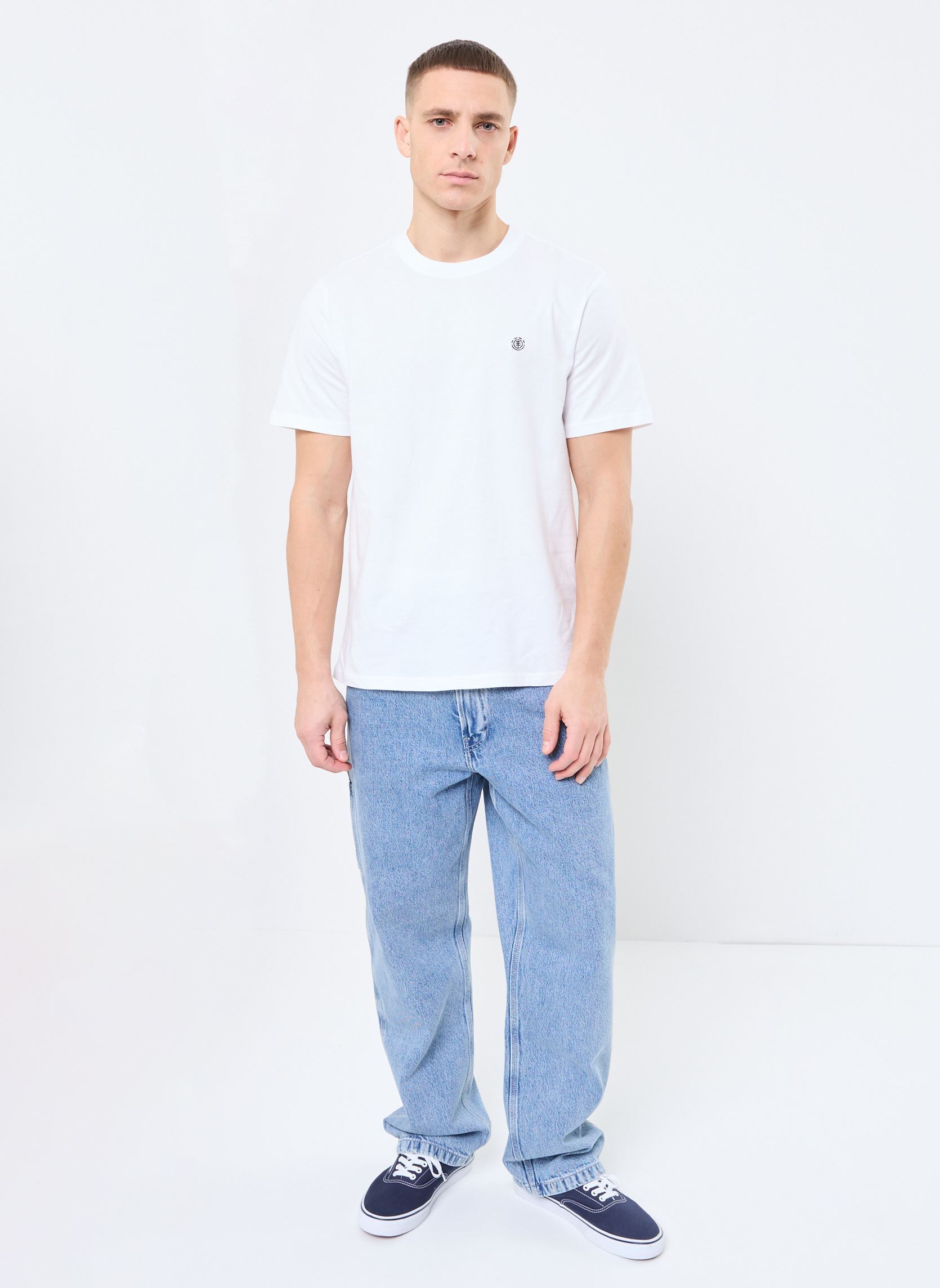 Tee-shirts manches courtes Icon Embroidery Ss ELYKT00168 homme blanc Element Tee-shirts manches courtes Icon Embroidery Ss ELYKT00168 homme blanc OPTIC WHITE