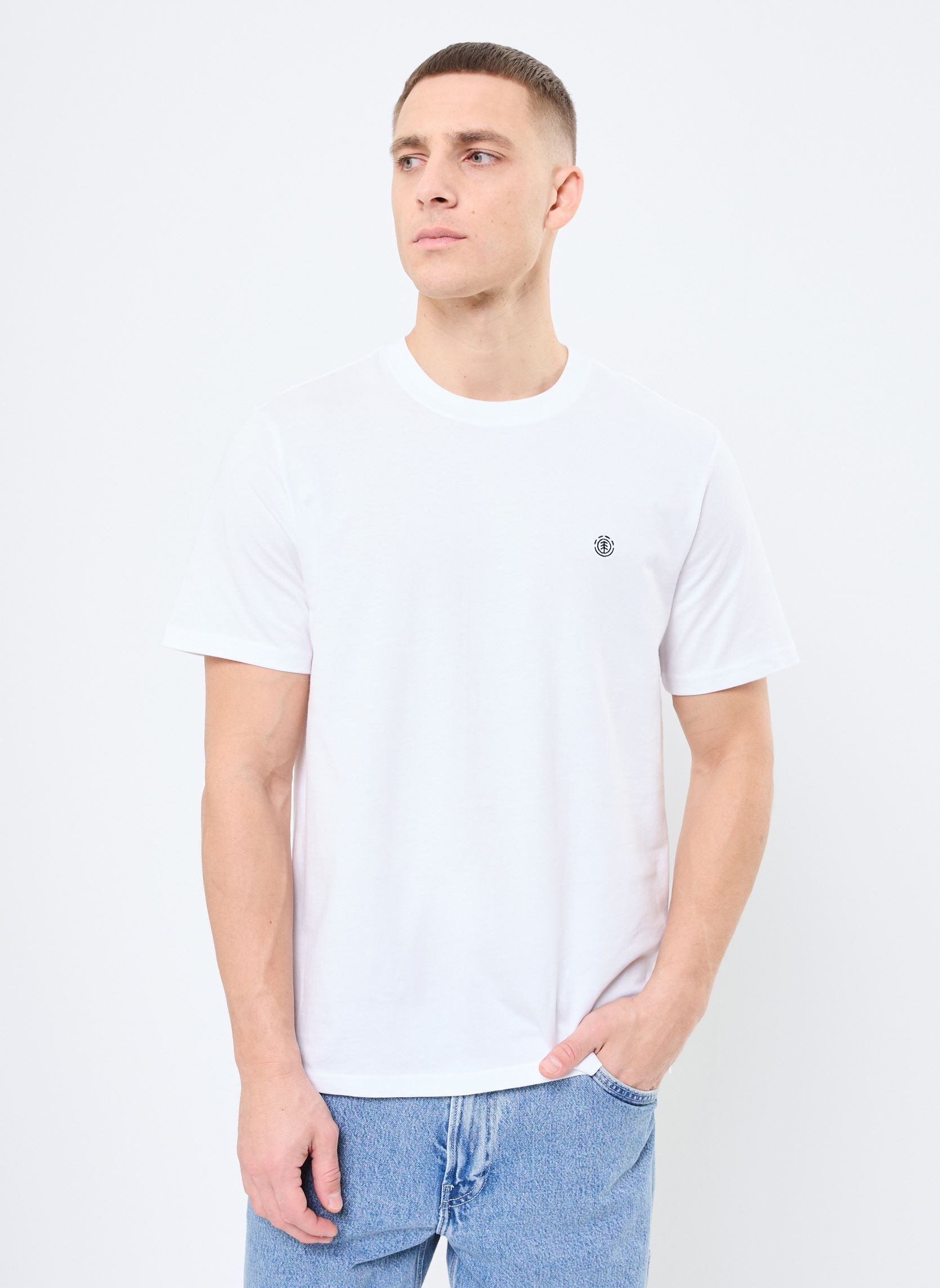 Tee-shirts manches courtes Icon Embroidery Ss ELYKT00168 homme blanc Element Tee-shirts manches courtes Icon Embroidery Ss ELYKT00168 homme blanc OPTIC WHITE