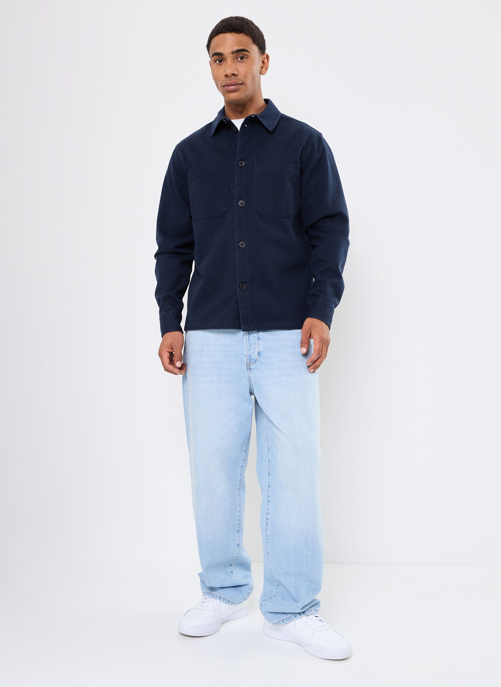 Chemises SDOLIE TWILL OVERSHIRT homme bleu SOLID Chemises SDOLIE TWILL OVERSHIRT homme bleu INSIGNIA BLUE