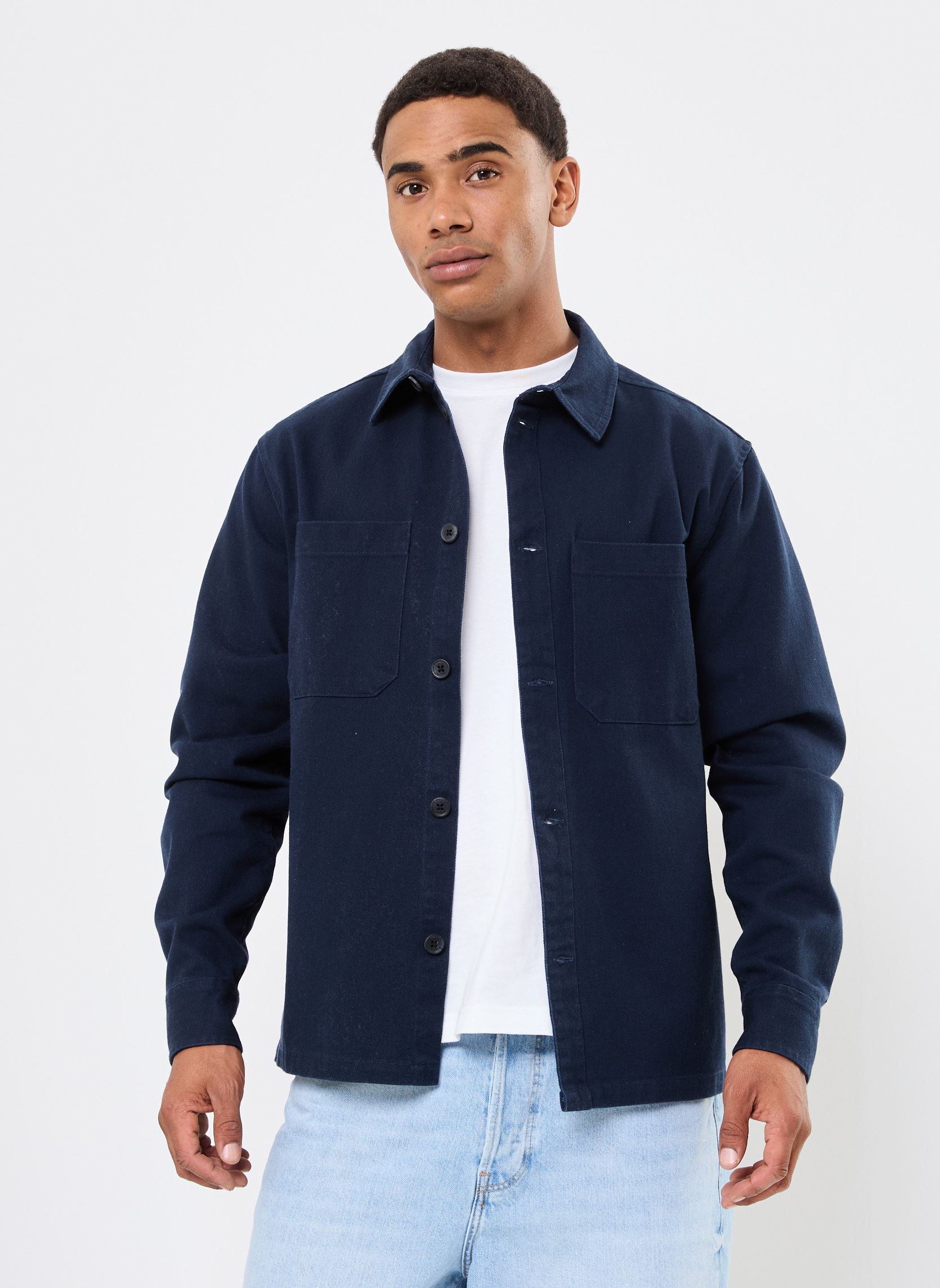 Chemises SDOLIE TWILL OVERSHIRT homme bleu SOLID Chemises SDOLIE TWILL OVERSHIRT homme bleu INSIGNIA BLUE
