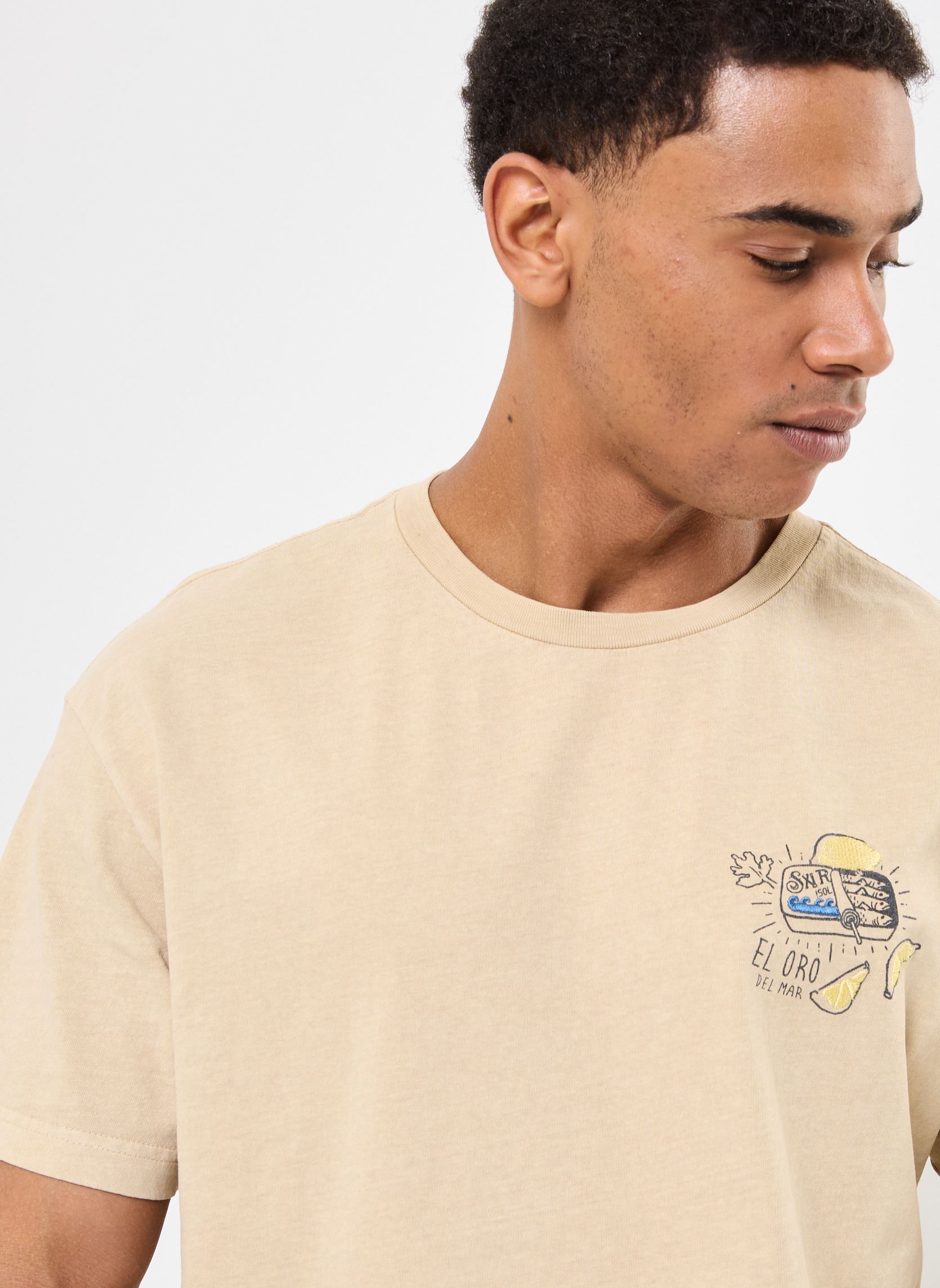 T-shirts met korte mouwen SDORVAL heren beige SOLID T-shirts met korte mouwen SDORVAL heren beige CURDS & WHEY