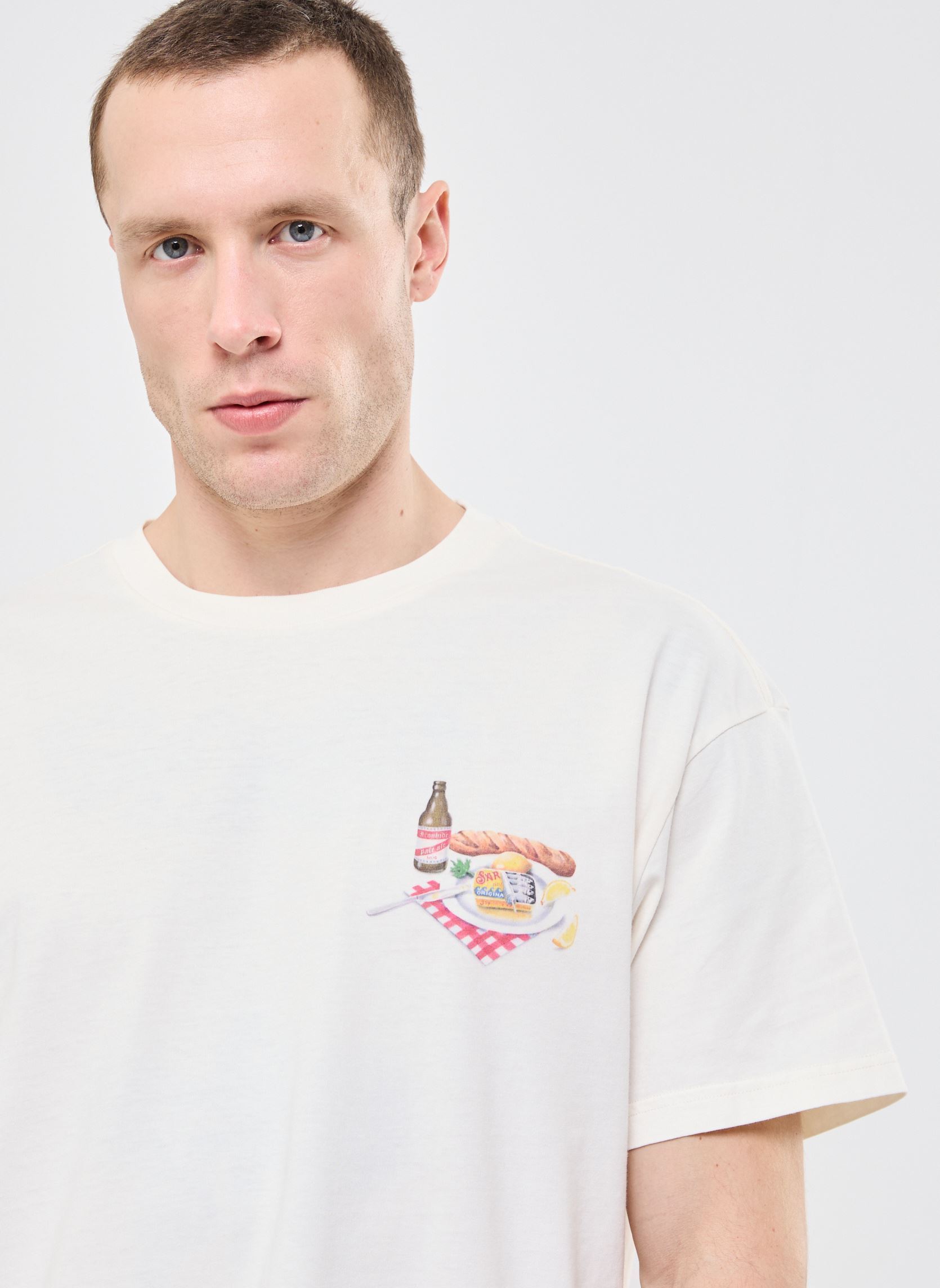 Kurzarm-T-Shirts SDORVIN herren weiß SOLID Kurzarm-T-Shirts SDORVIN herren weiß OFF WHITE