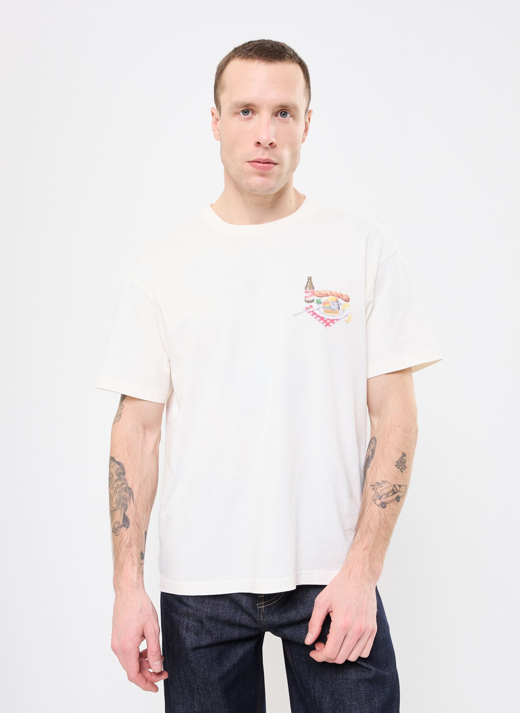 Kurzarm-T-Shirts SDORVIN herren weiß SOLID Kurzarm-T-Shirts SDORVIN herren weiß OFF WHITE